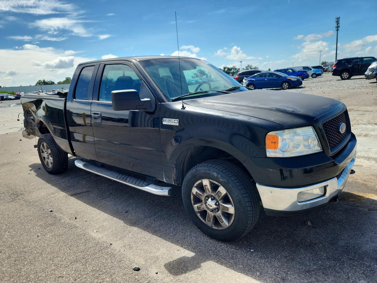 2005 Ford F150 Black vin: 1FTPX14575FA90306