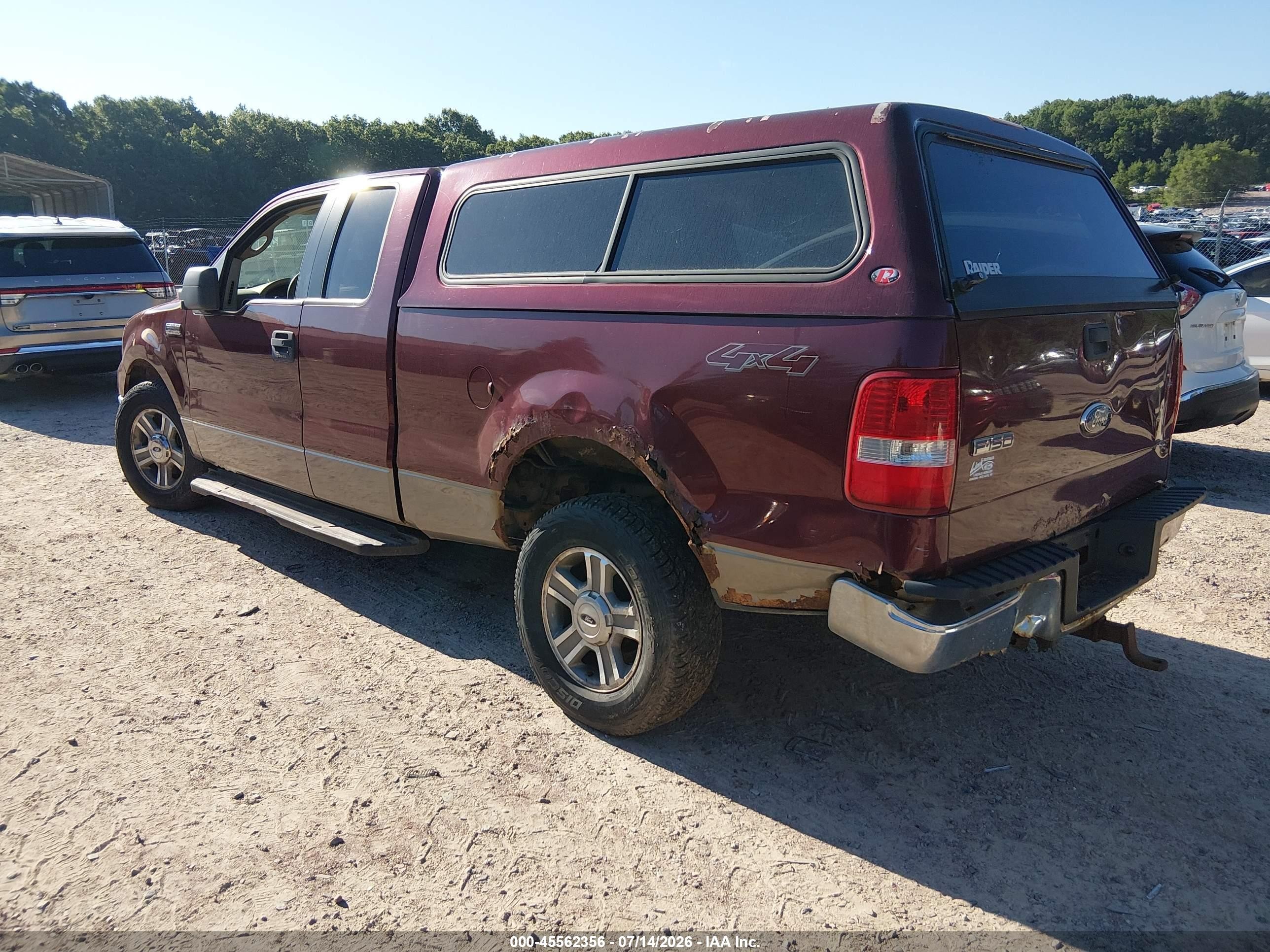 2006 Ford F-150 Fx4/lariat/xl/xlt Burgundy vin: 1FTPX14576NA48189