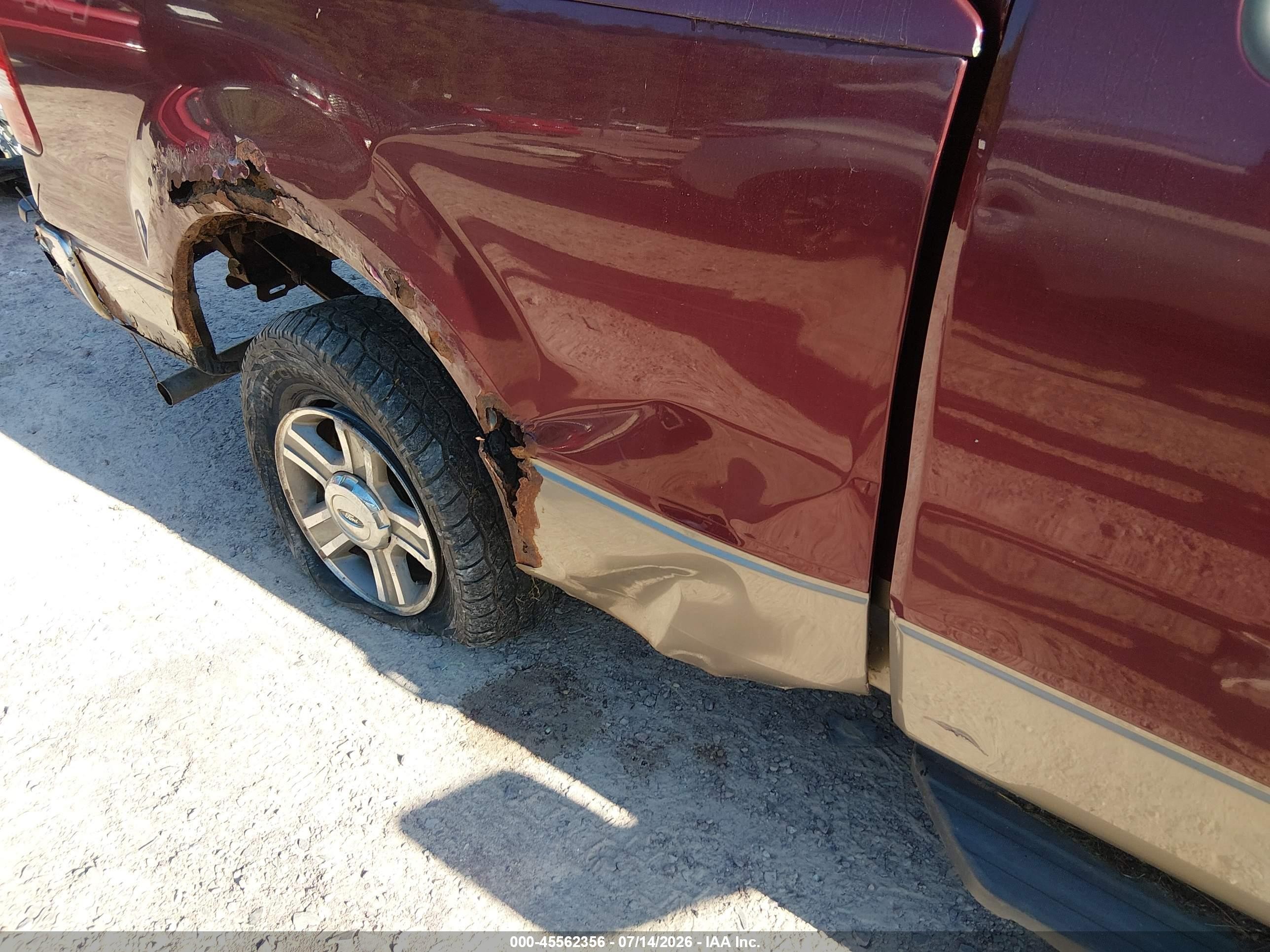 2006 Ford F-150 Fx4/lariat/xl/xlt Burgundy vin: 1FTPX14576NA48189