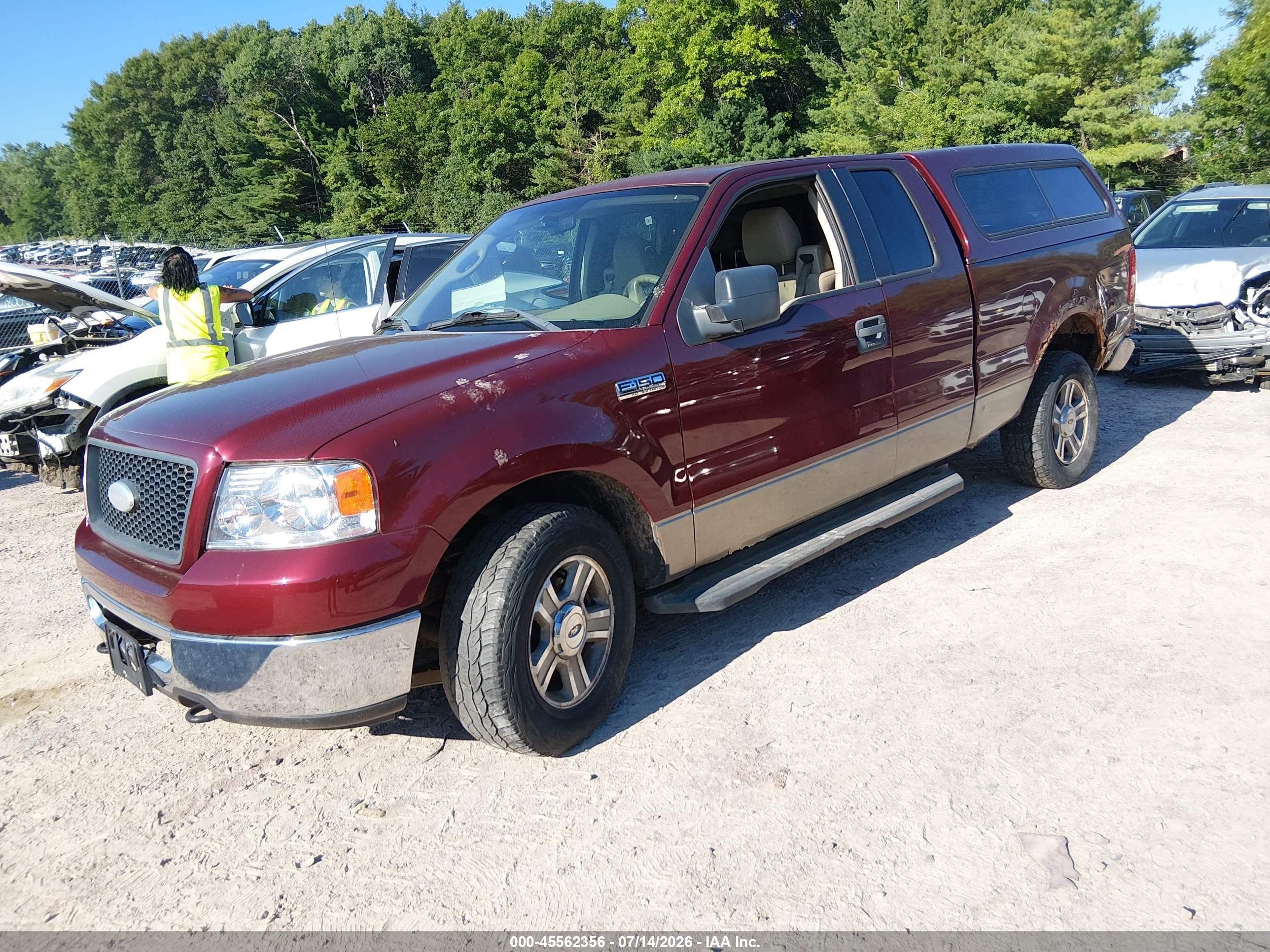2006 Ford F-150 Fx4/lariat/xl/xlt Burgundy vin: 1FTPX14576NA48189