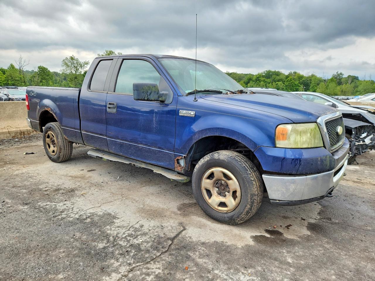 2007 Ford F150 Blue vin: 1FTPX14577NA19874