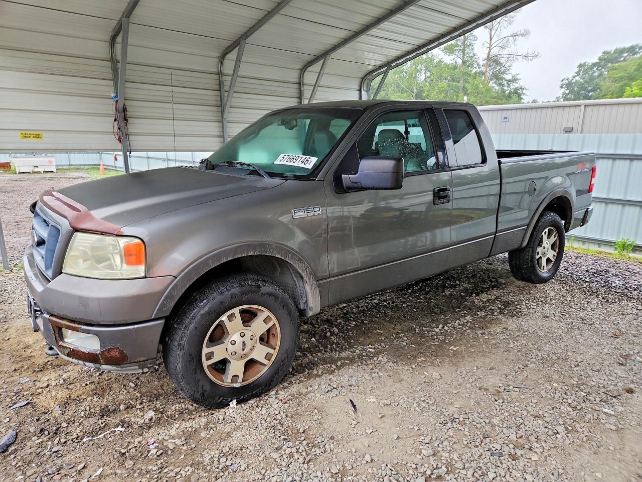 2004 Ford F150 Gray vin: 1FTPX14584NA08457