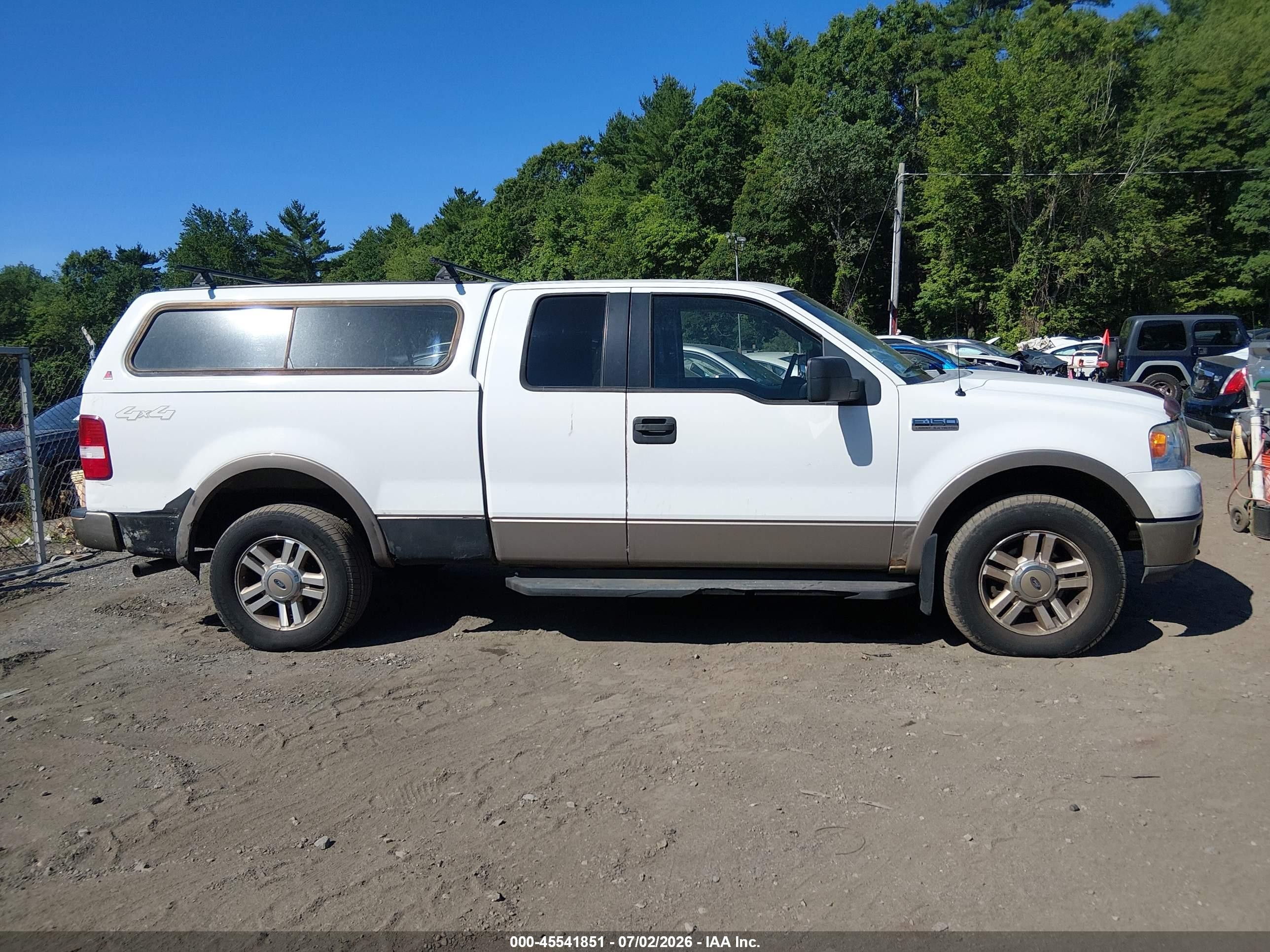 2005 Ford F-150 Fx4/lariat/xl/xlt White vin: 1FTPX14585NA02515