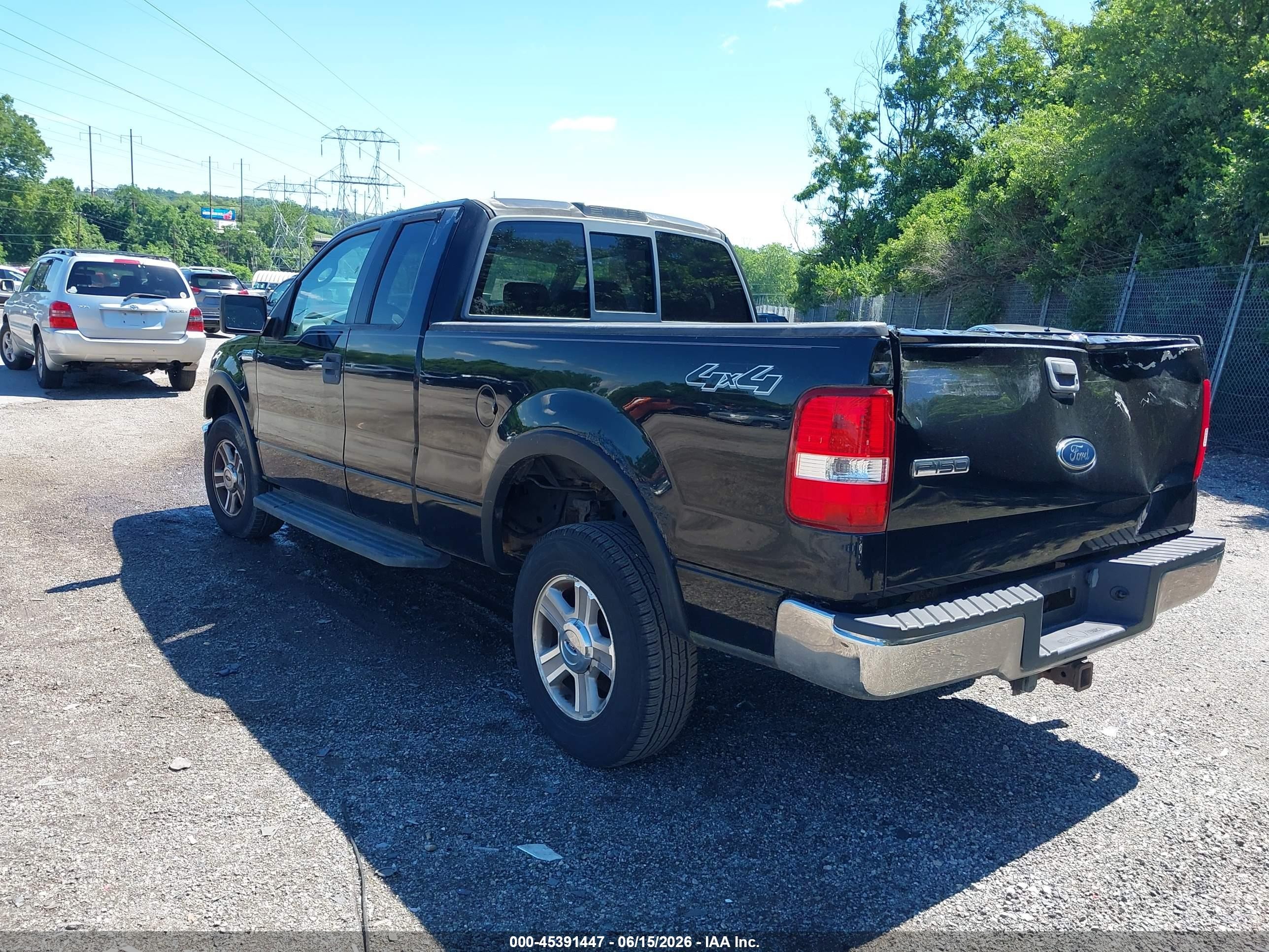 2005 Ford F-150 Fx4/lariat/xl/xlt Black vin: 1FTPX14585NA72449