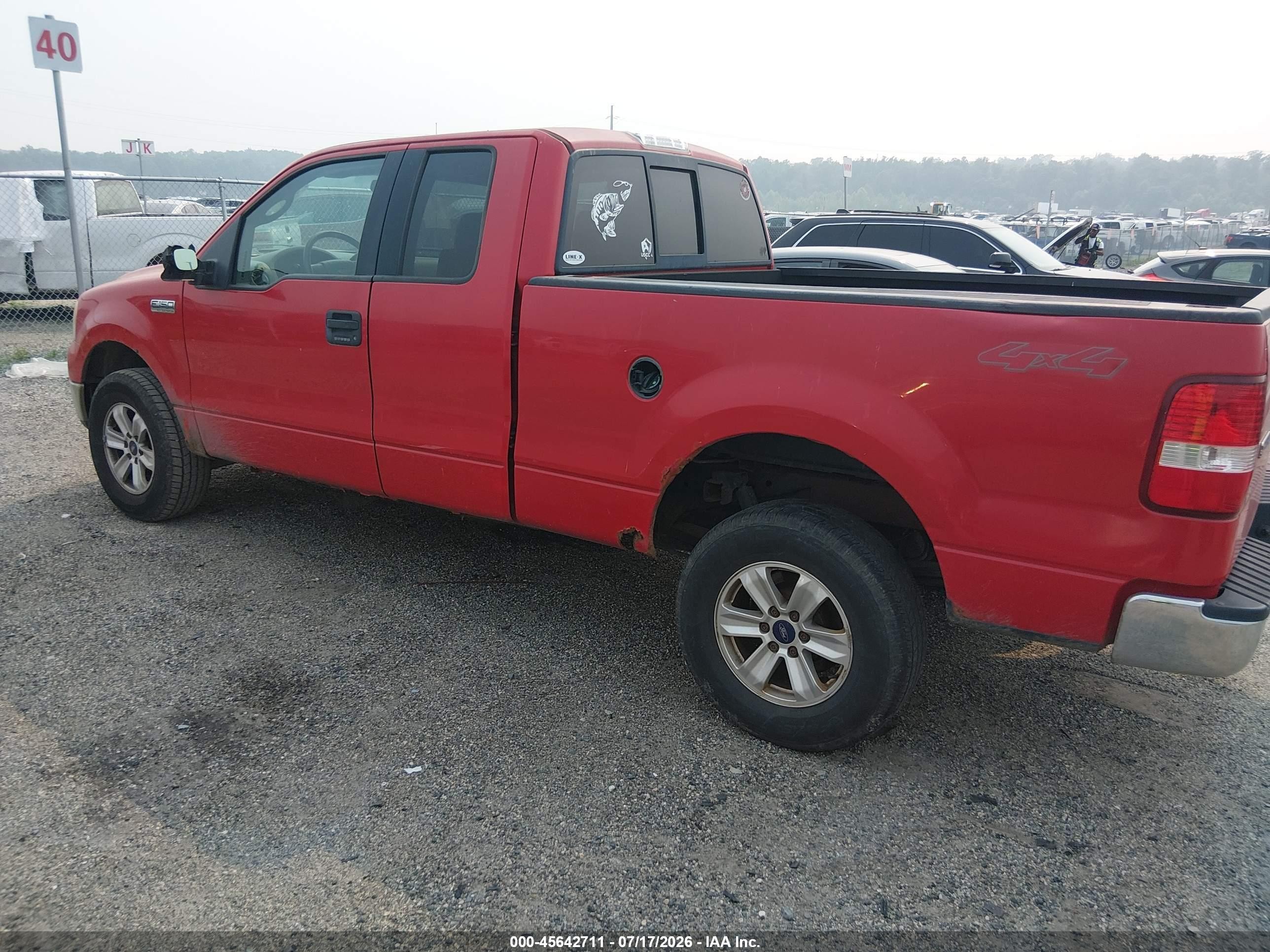 2005 Ford F-150 Fx4/lariat/xl/xlt Red vin: 1FTPX14585NB50972