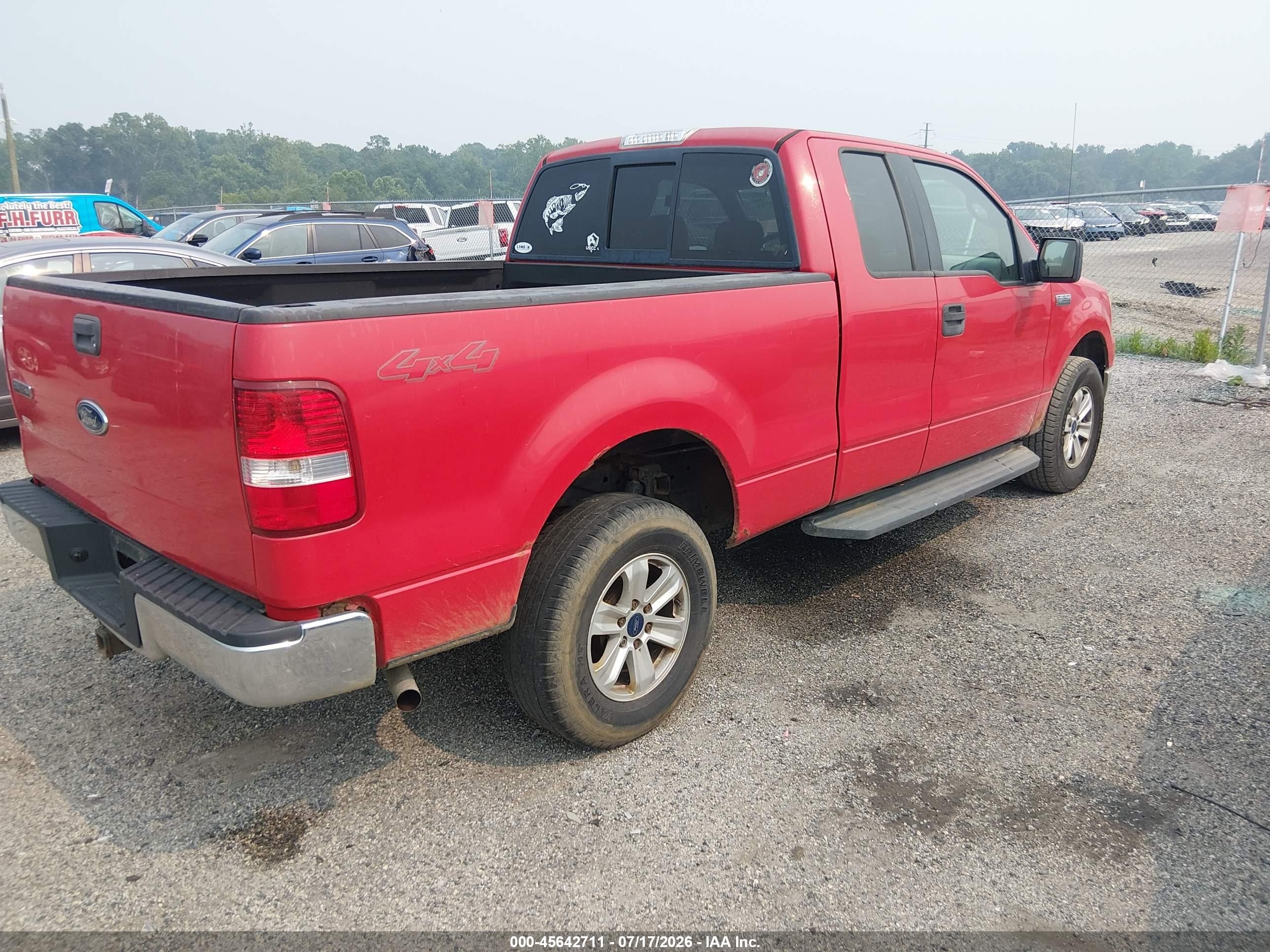 2005 Ford F-150 Fx4/lariat/xl/xlt Red vin: 1FTPX14585NB50972
