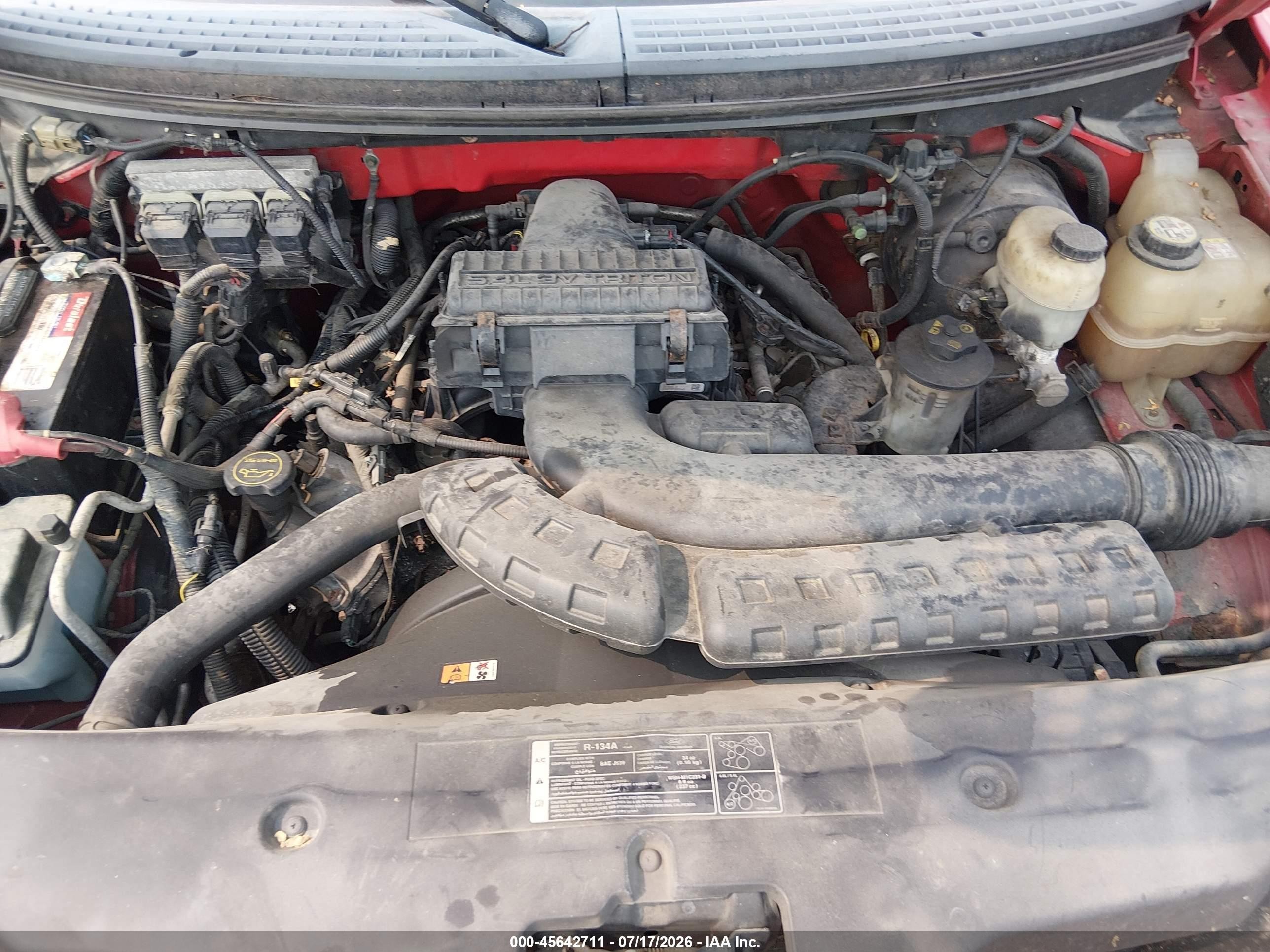 2005 Ford F-150 Fx4/lariat/xl/xlt Red vin: 1FTPX14585NB50972