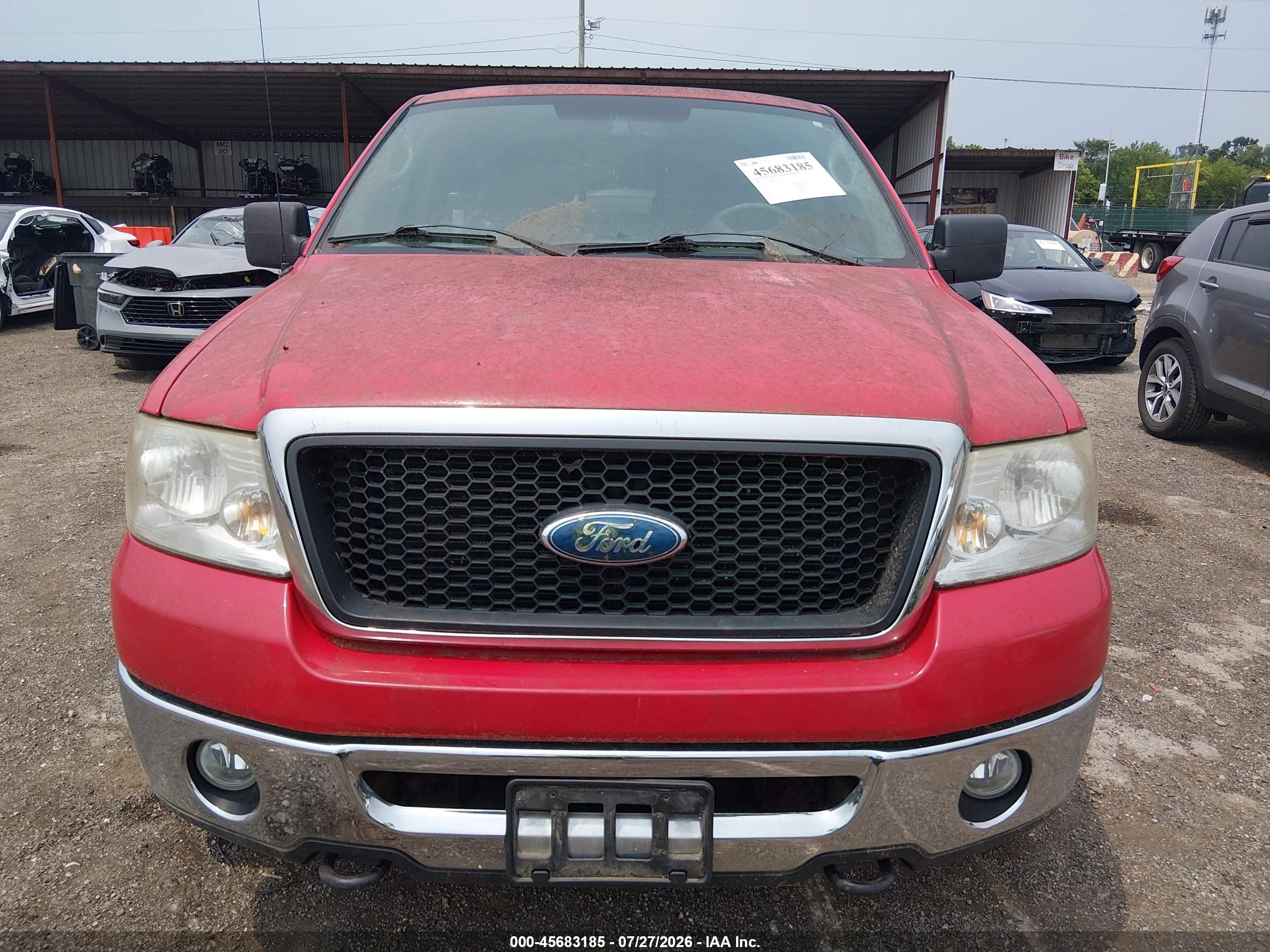 2006 Ford F-150 Fx4/lariat/xl/xlt Red vin: 1FTPX14586FB04800