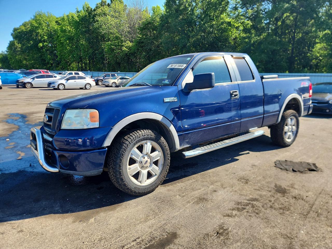 2007 Ford F150 Blue vin: 1FTPX14587NA77847