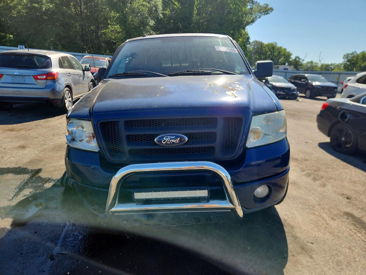 2007 Ford F150 Blue vin: 1FTPX14587NA77847