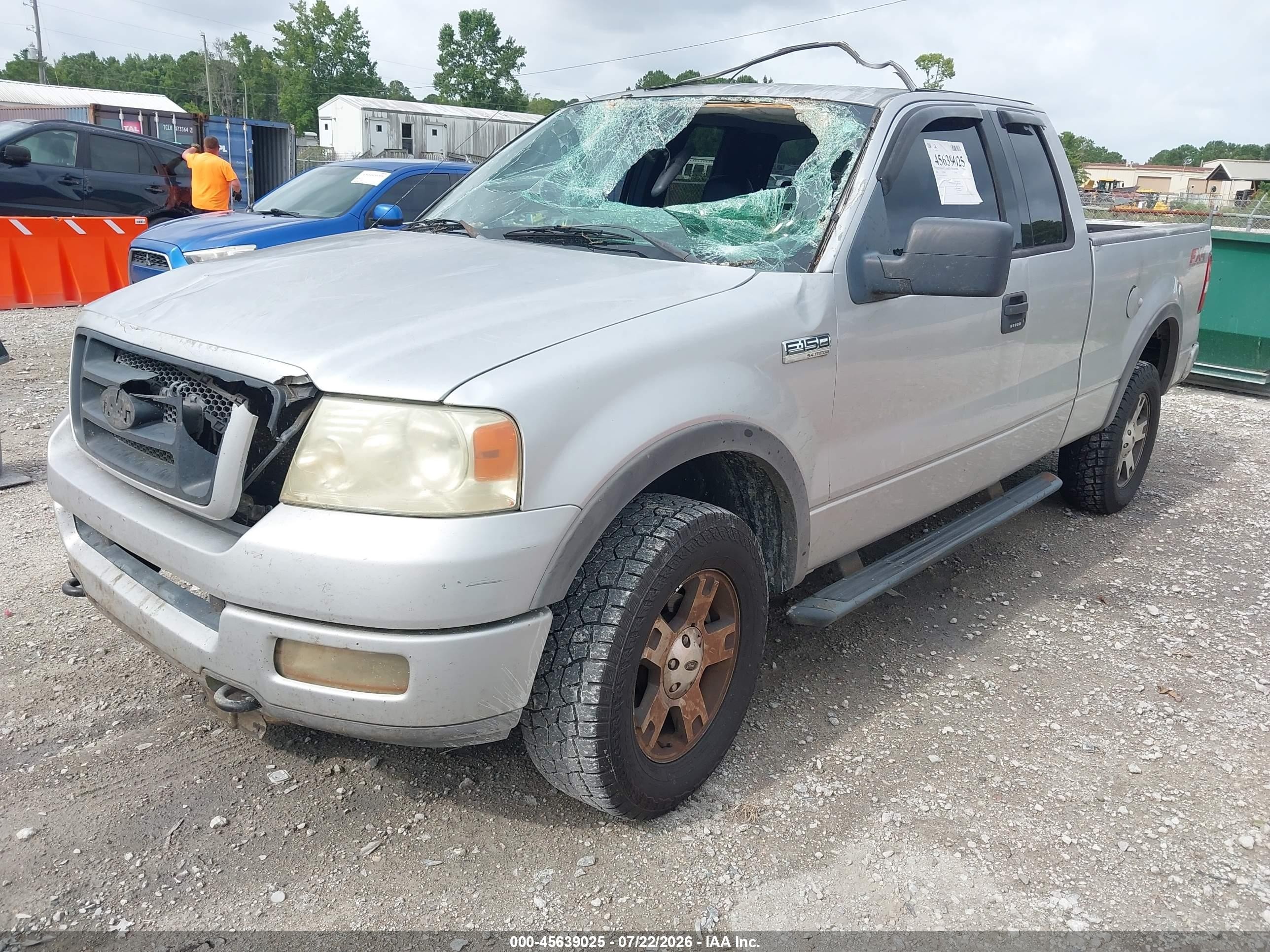 2004 Ford F-150   Gray vin: 1FTPX14594FA02242