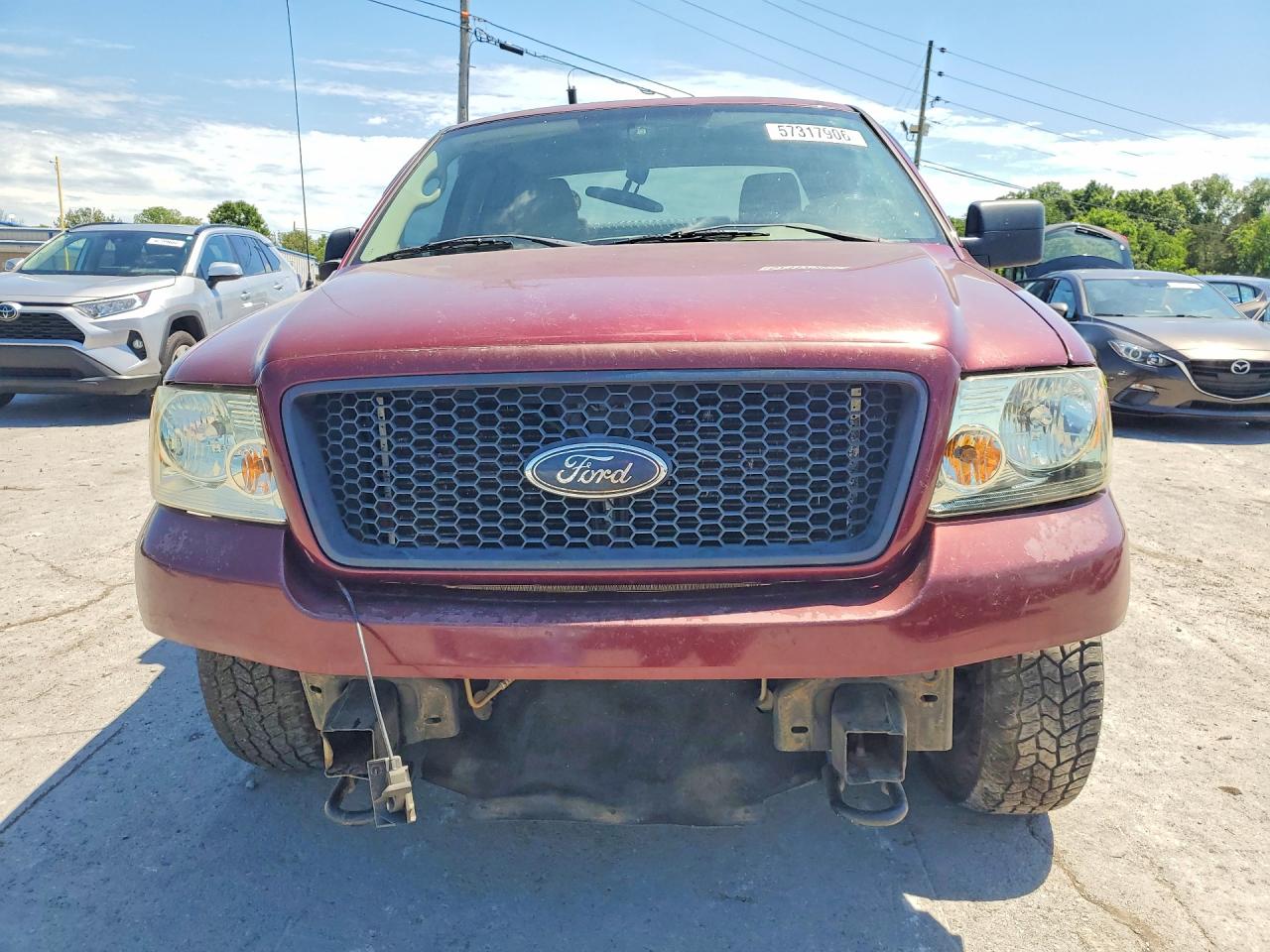 2005 Ford F150 Maroon vin: 1FTPX14595NB57218