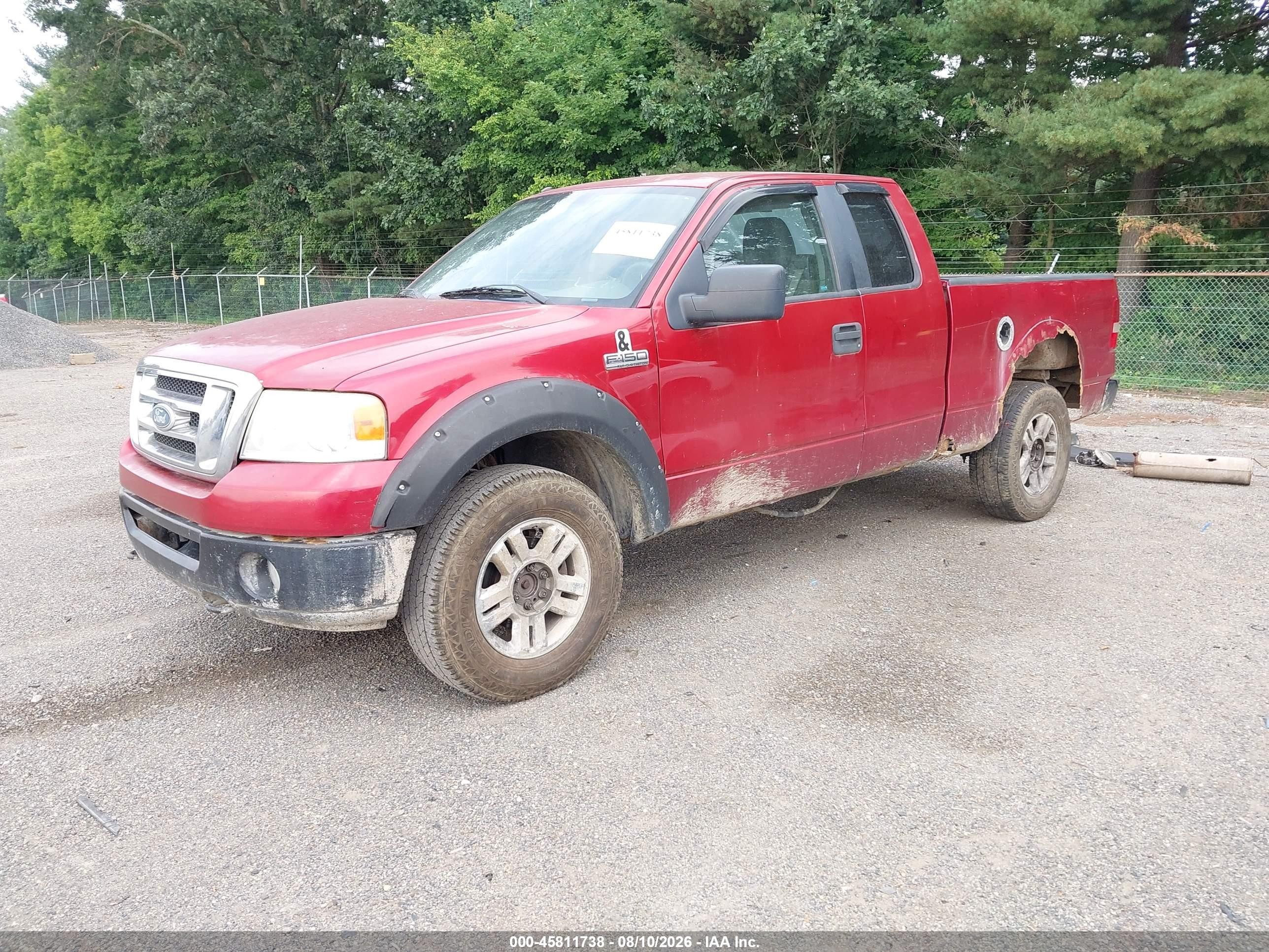 2008 Ford F-150 60th Anniversary/fx4/lariat/xl/xlt Red vin: 1FTPX14598FA16759