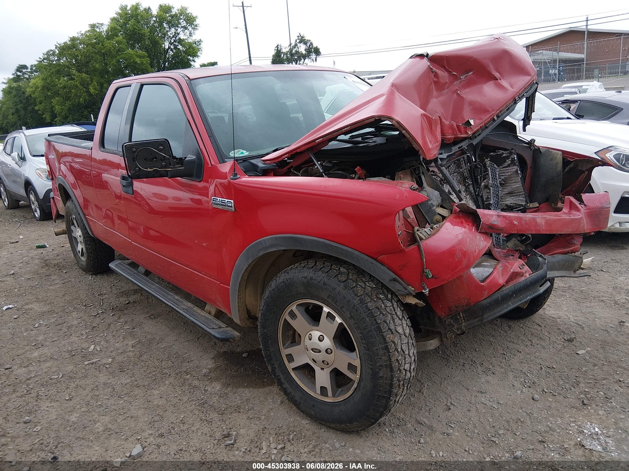 2004 Ford F-150 Fx4/lariat/xl/xlt Red vin: 1FTPX145X4NA47809