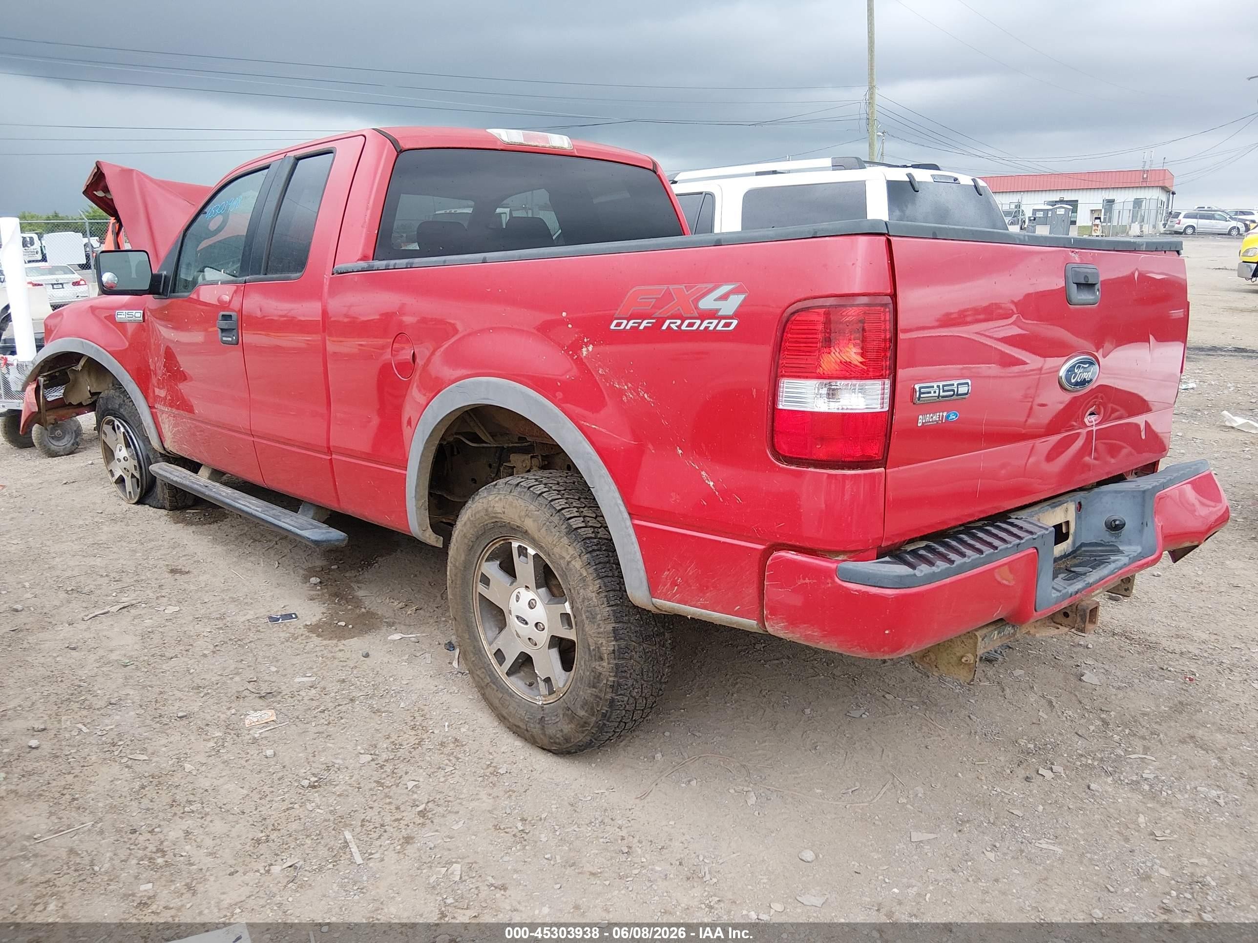 2004 Ford F-150 Fx4/lariat/xl/xlt Red vin: 1FTPX145X4NA47809
