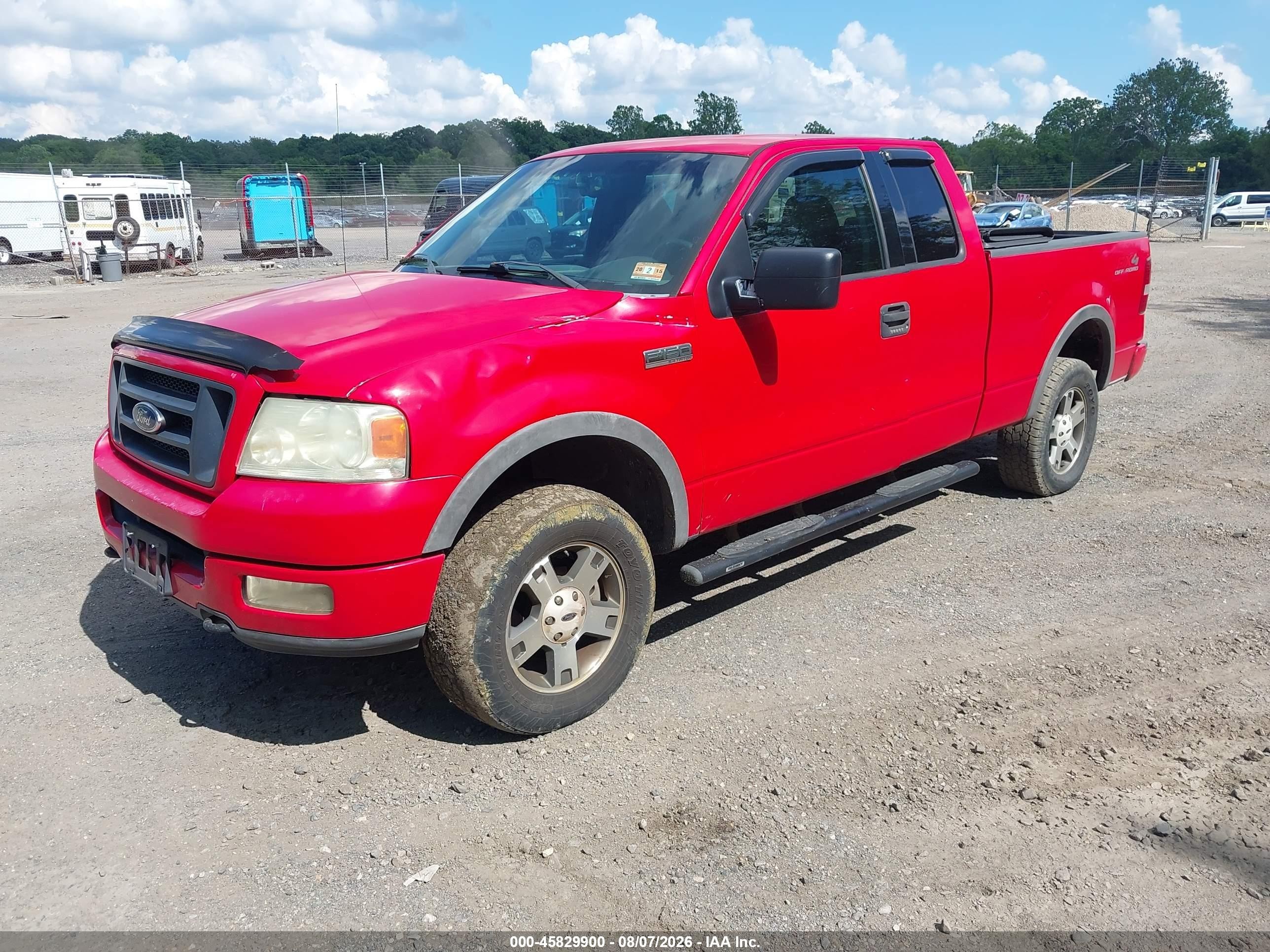 2004 Ford F-150 Fx4/lariat/xl/xlt Red vin: 1FTPX145X4NA49995