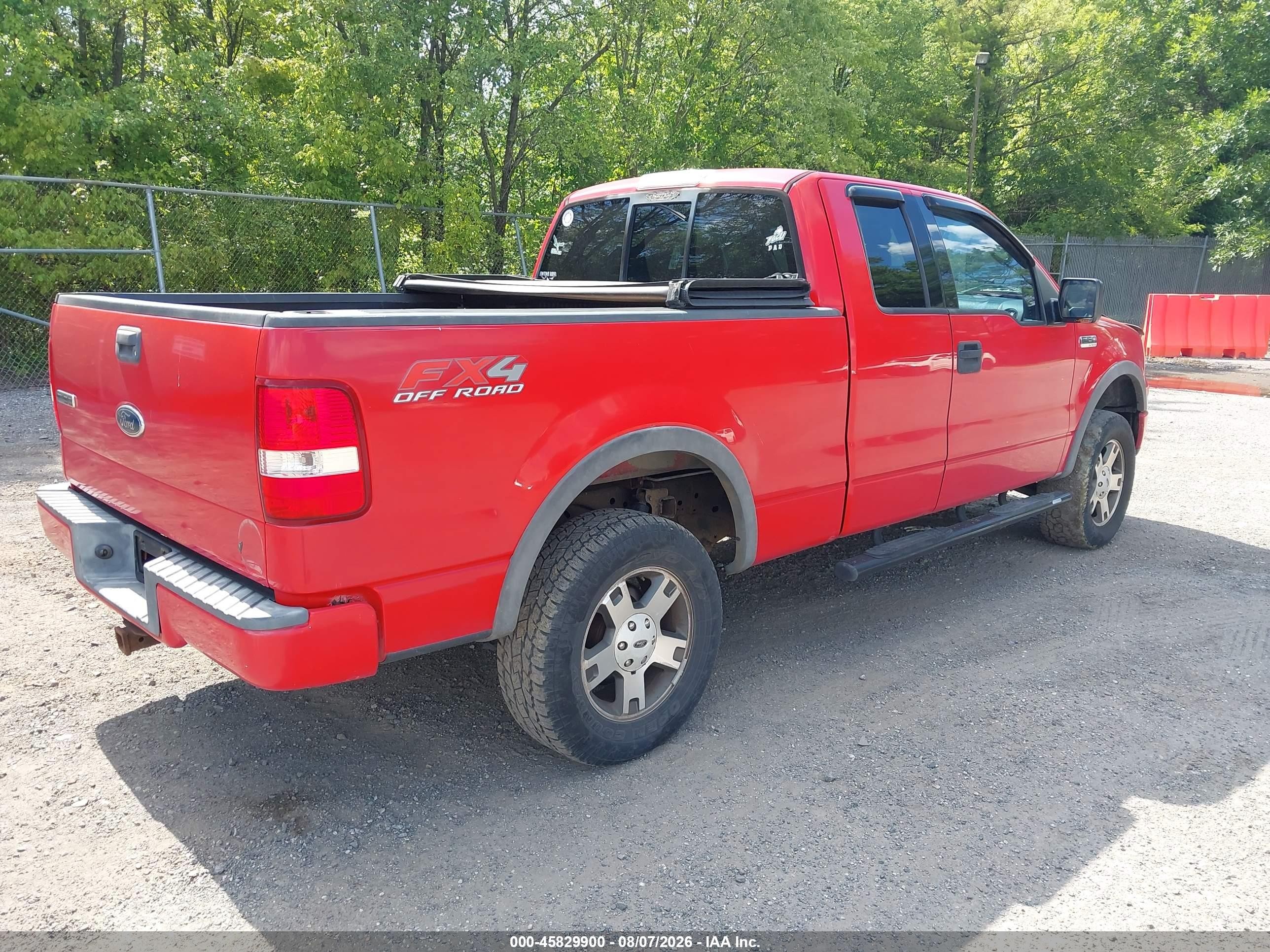 2004 Ford F-150 Fx4/lariat/xl/xlt Red vin: 1FTPX145X4NA49995