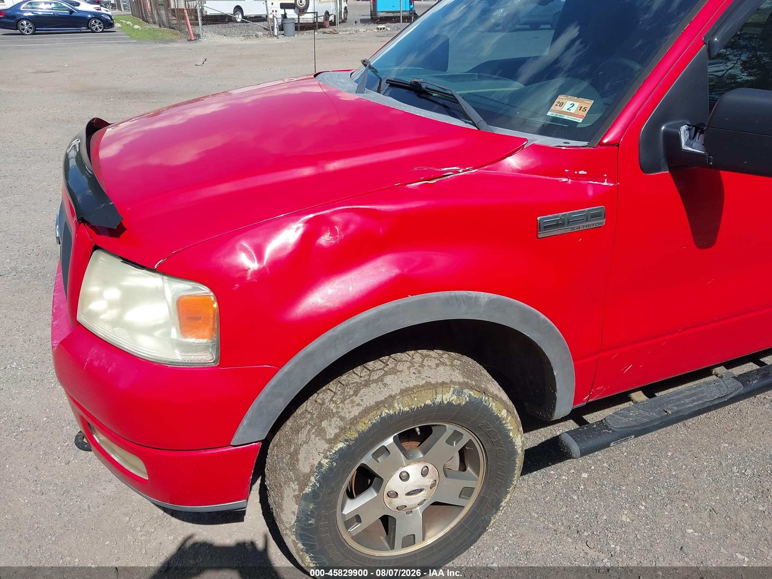 2004 Ford F-150 Fx4/lariat/xl/xlt Red vin: 1FTPX145X4NA49995