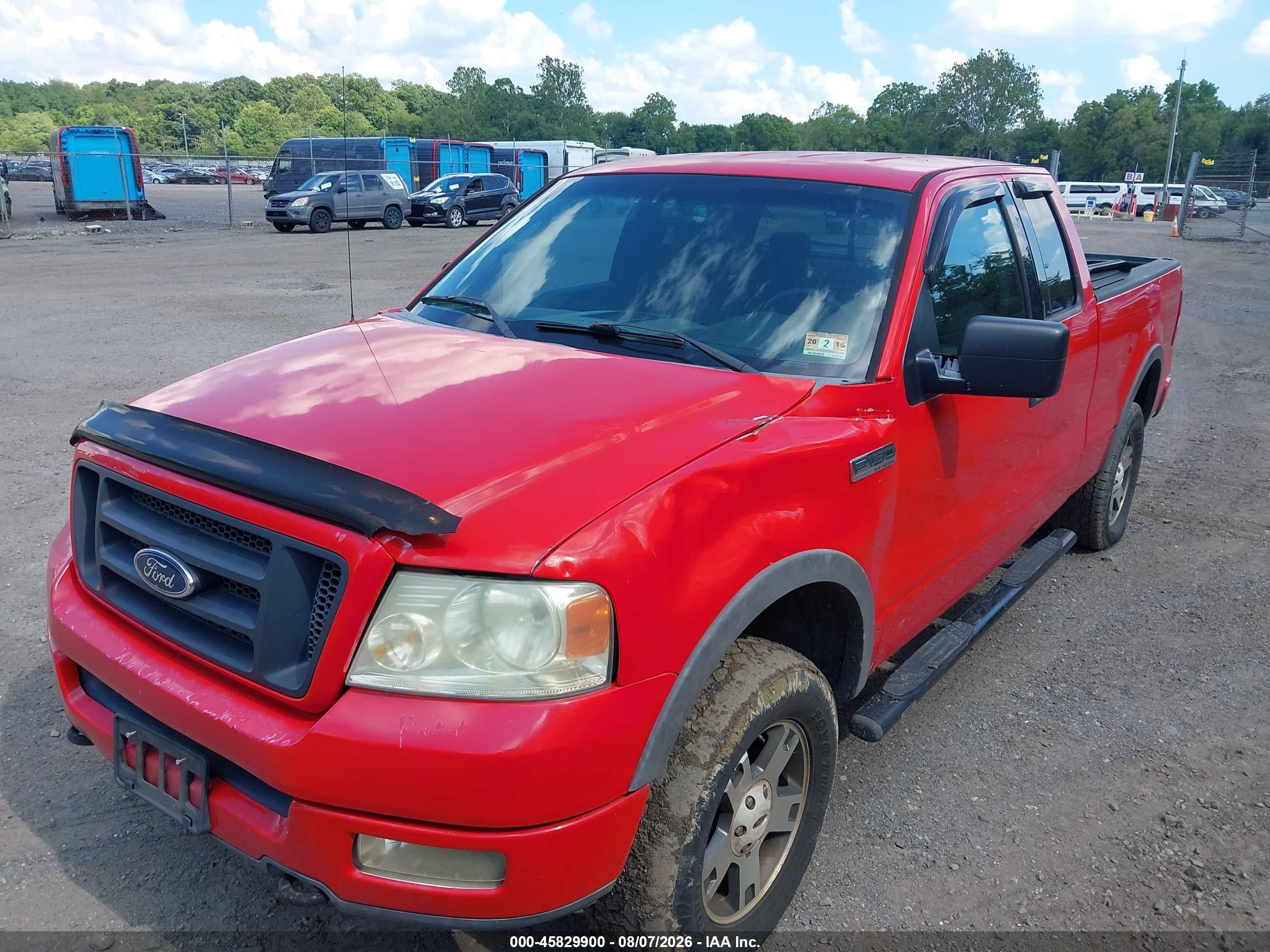 2004 Ford F-150 Fx4/lariat/xl/xlt Red vin: 1FTPX145X4NA49995