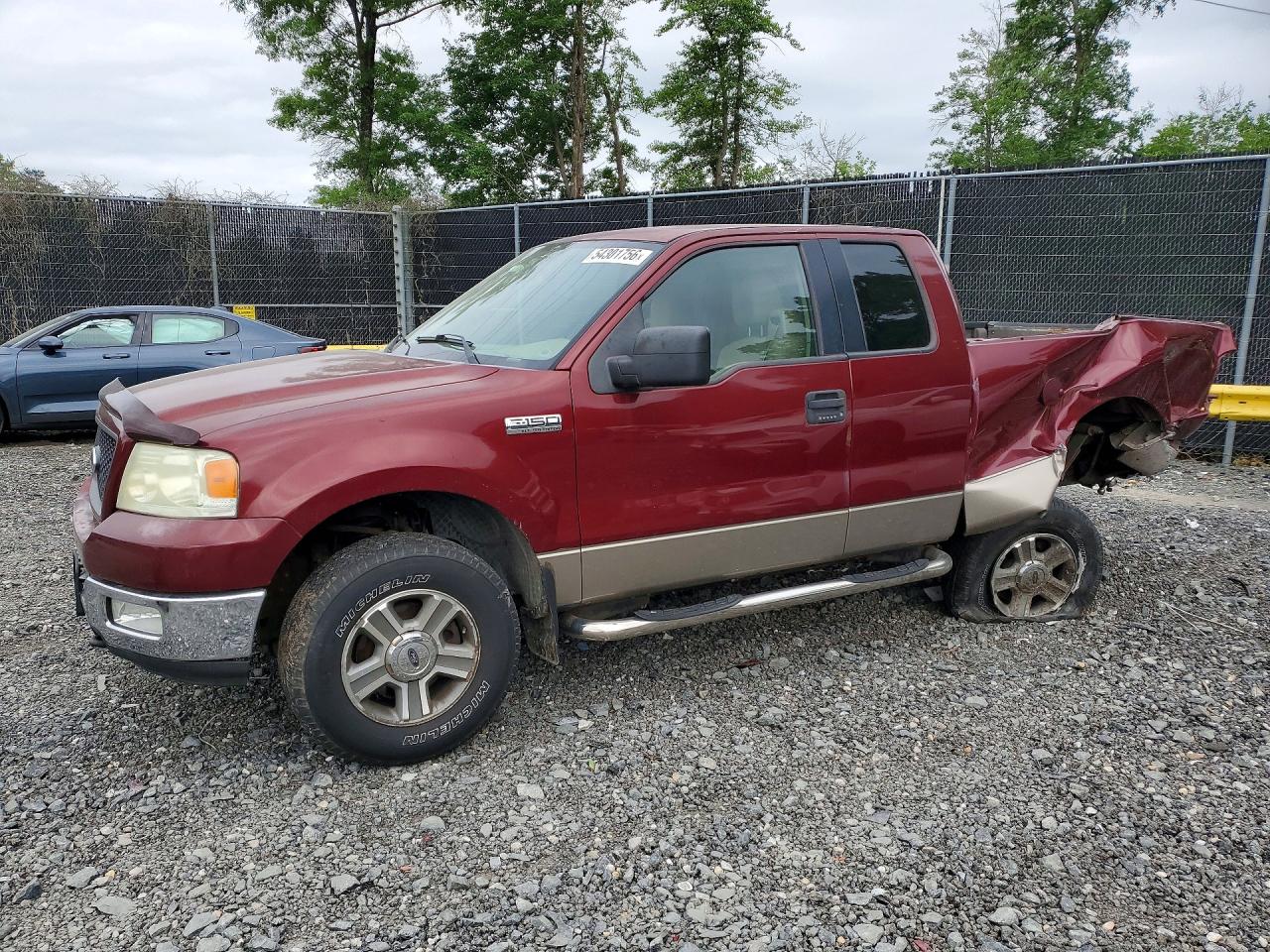 2005 Ford F150 Burgundy vin: 1FTPX145X5NB98599