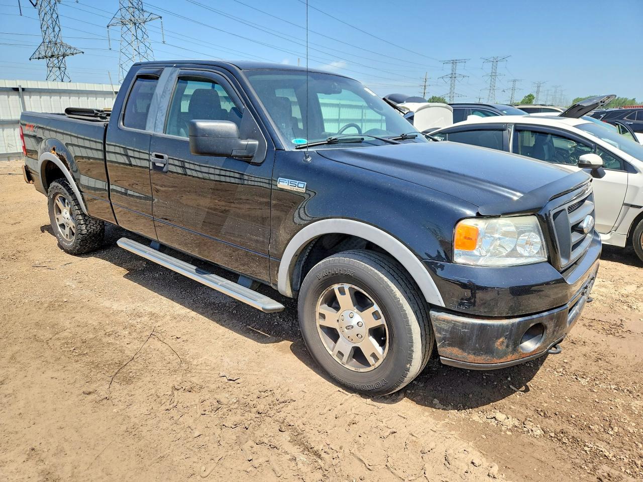 2007 Ford F150 Black vin: 1FTPX14V07FA38602
