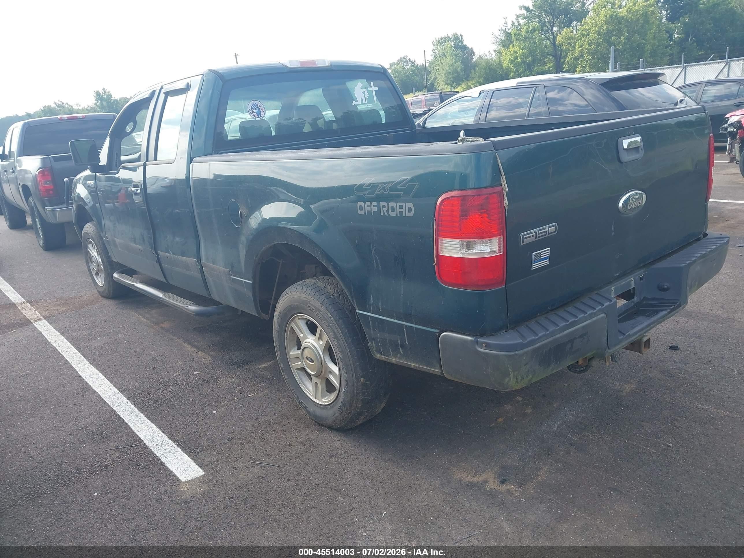 2007 Ford F150   Green vin: 1FTPX14V17FB62460
