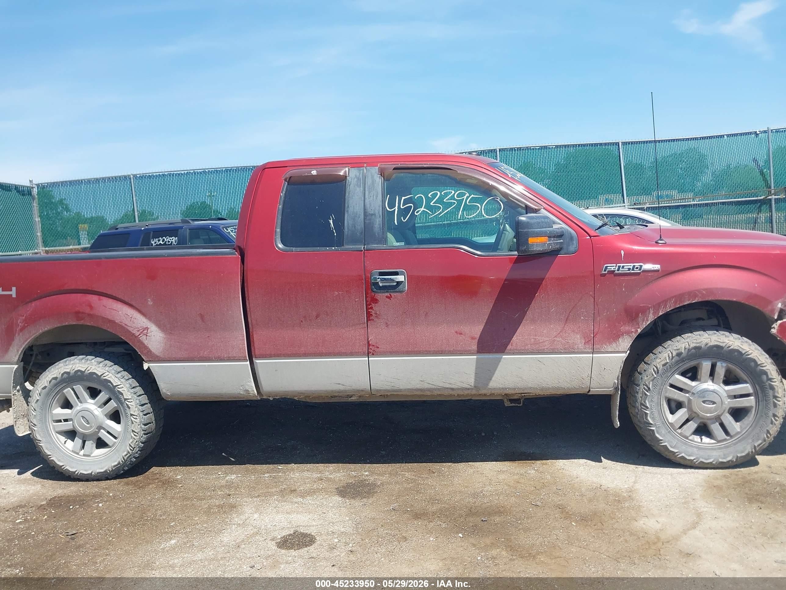 2009 Ford F-150 Fx4/lariat/xl/xlt Red vin: 1FTPX14V19FA30916