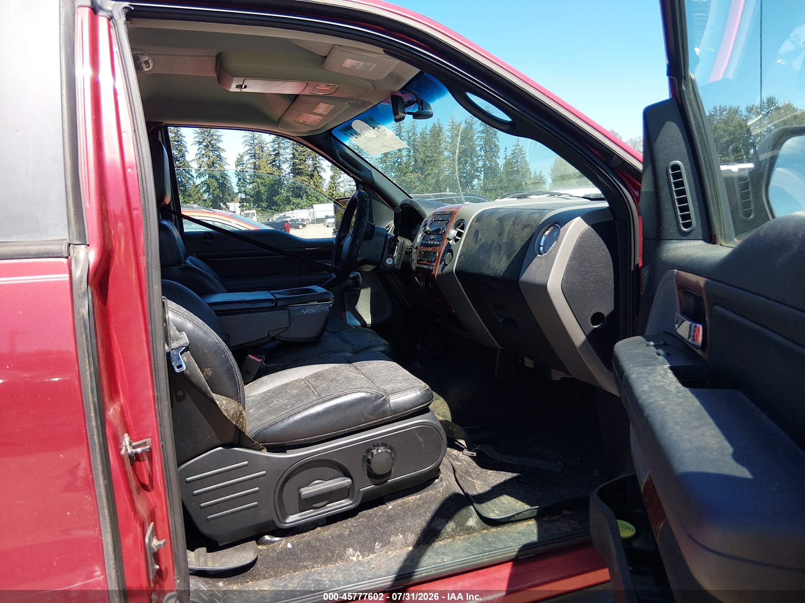 2007 Ford F-150 Fx4/lariat/xl/xlt Red vin: 1FTPX14V37FA07196