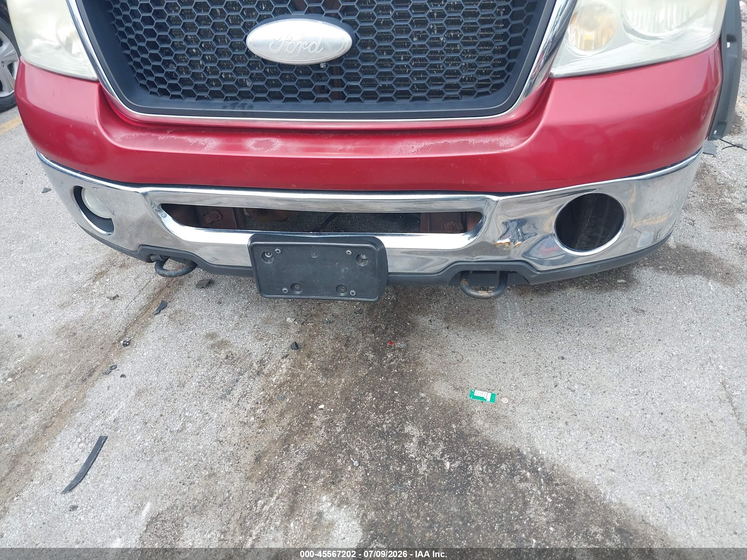 2007 Ford F-150   Red vin: 1FTPX14V37FB12952