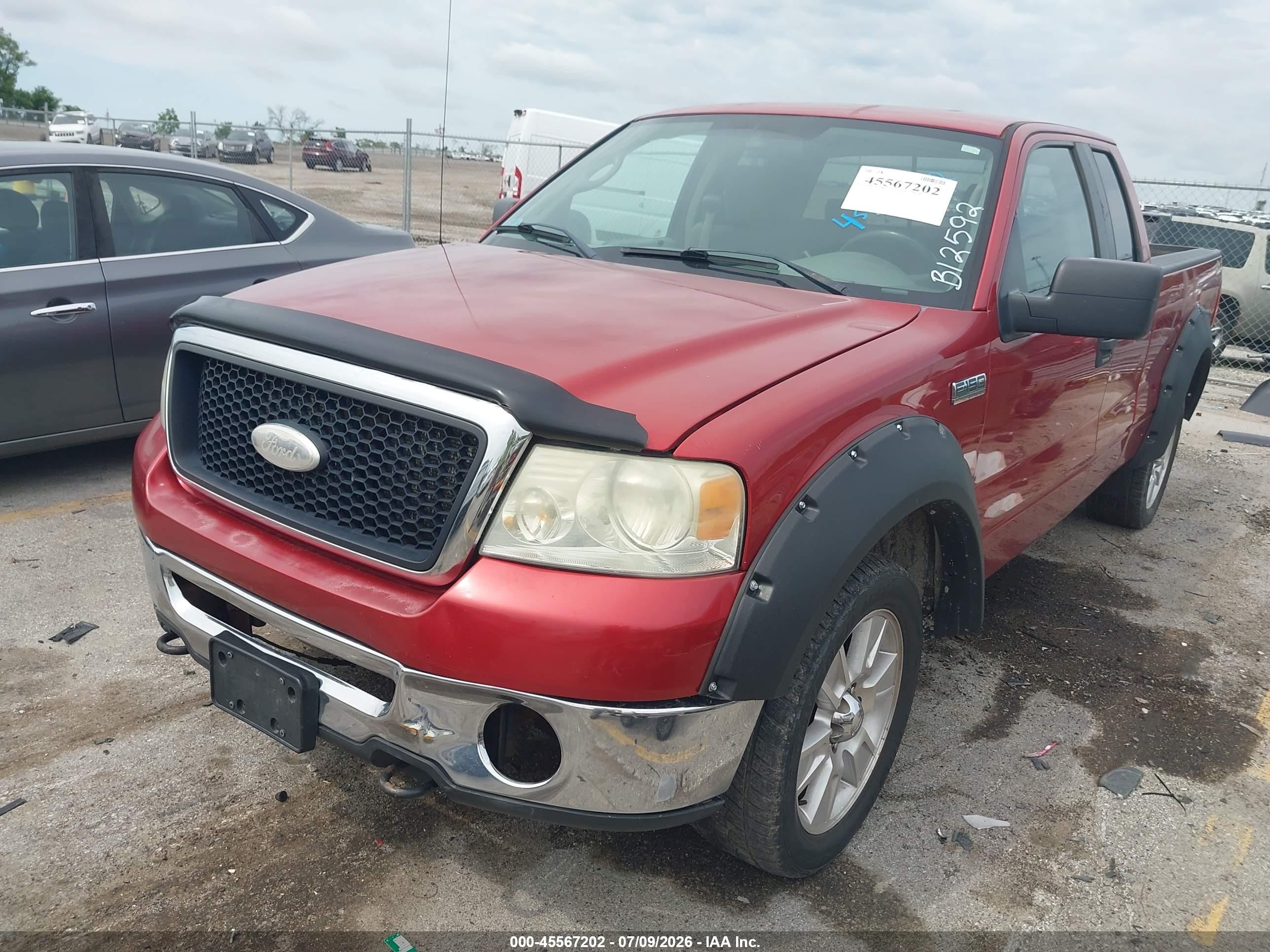 2007 Ford F-150   Red vin: 1FTPX14V37FB12952