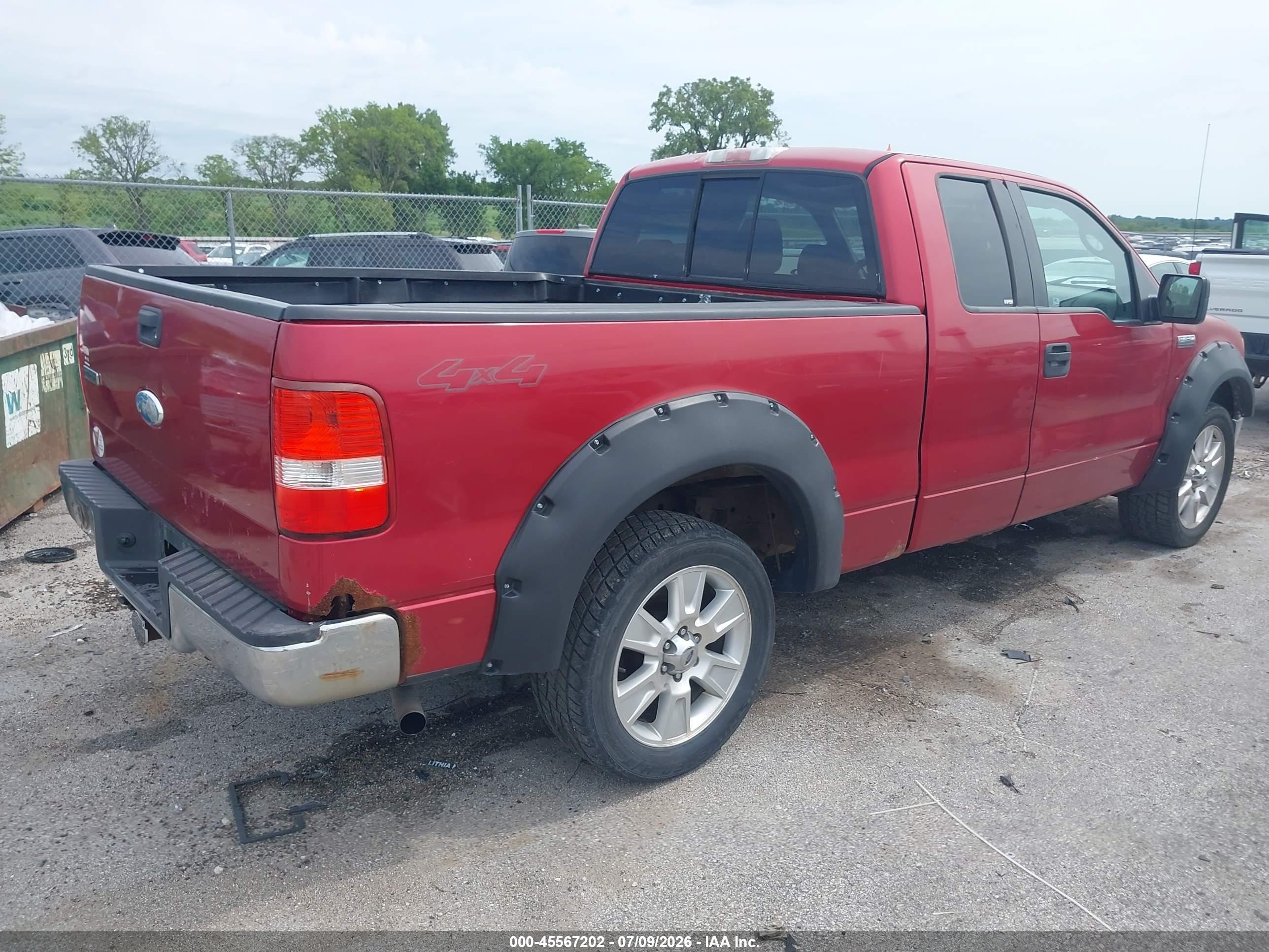 2007 Ford F-150   Red vin: 1FTPX14V37FB12952