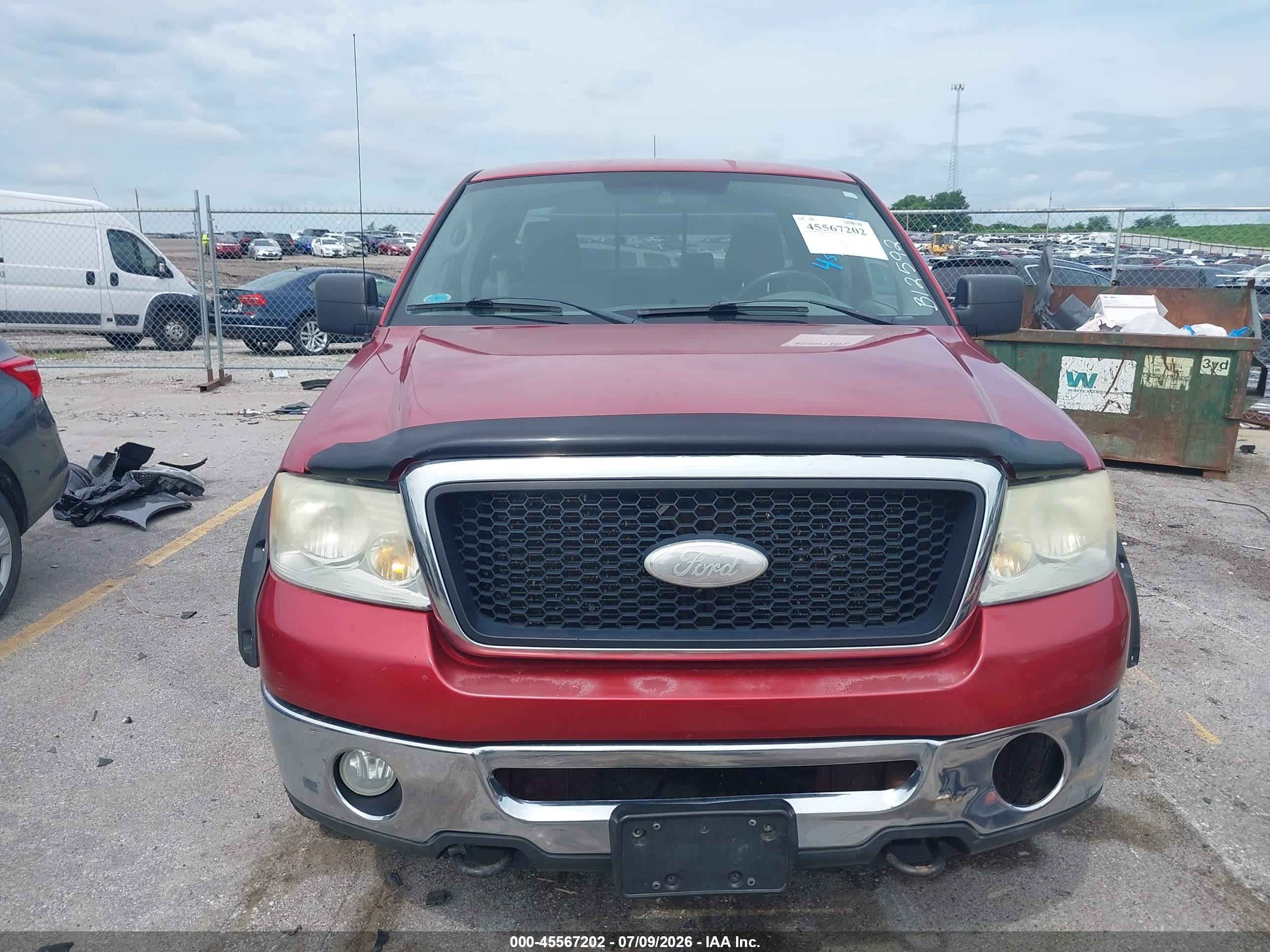 2007 Ford F-150   Red vin: 1FTPX14V37FB12952