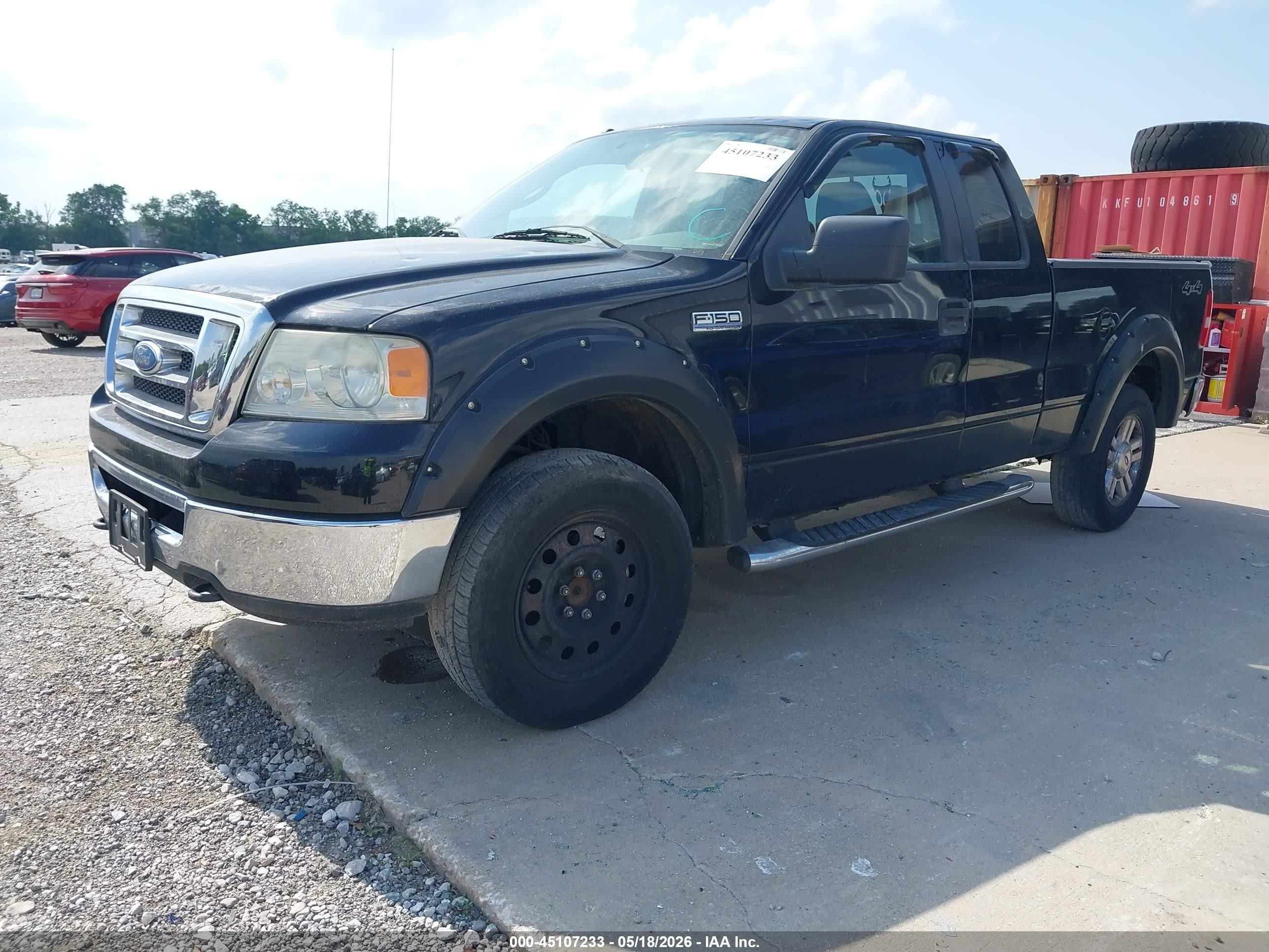 2007 Ford F-150 Fx4/lariat/xl/xlt Black vin: 1FTPX14V47FA80254