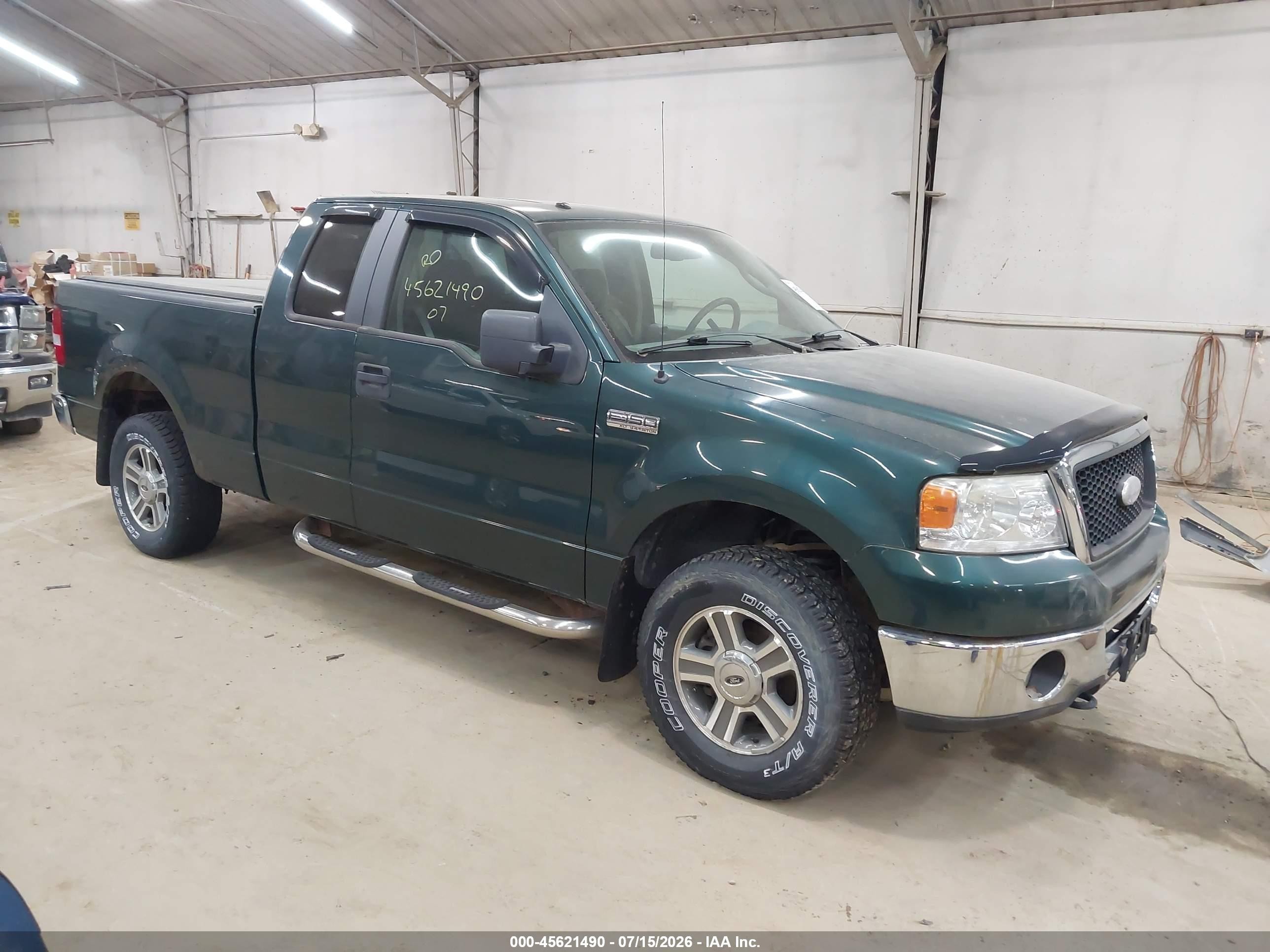 2007 Ford F-150 Fx4/lariat/xl/xlt Green vin: 1FTPX14V47FB05444