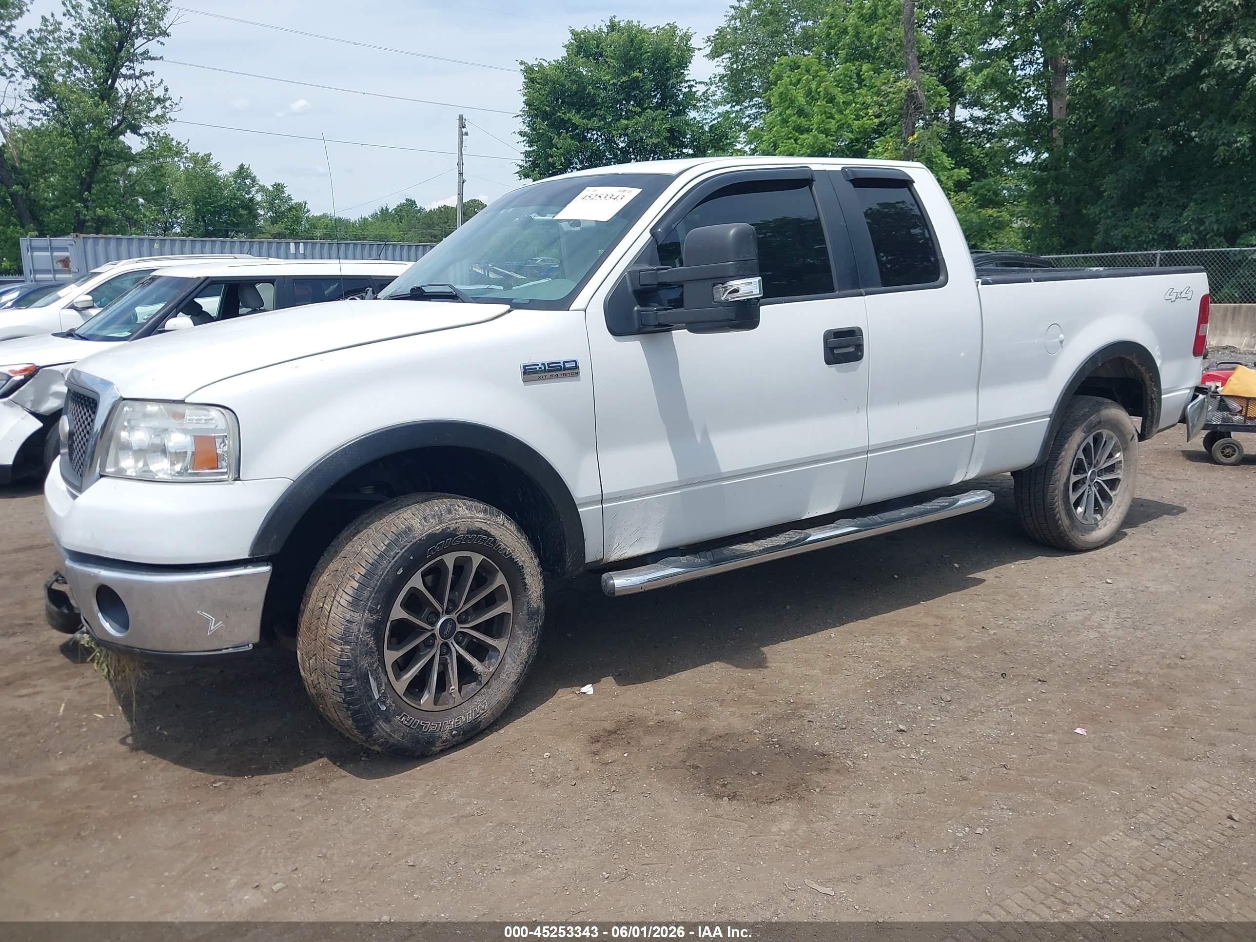2007 Ford F-150 Fx4/lariat/xl/xlt White vin: 1FTPX14V47FB05976