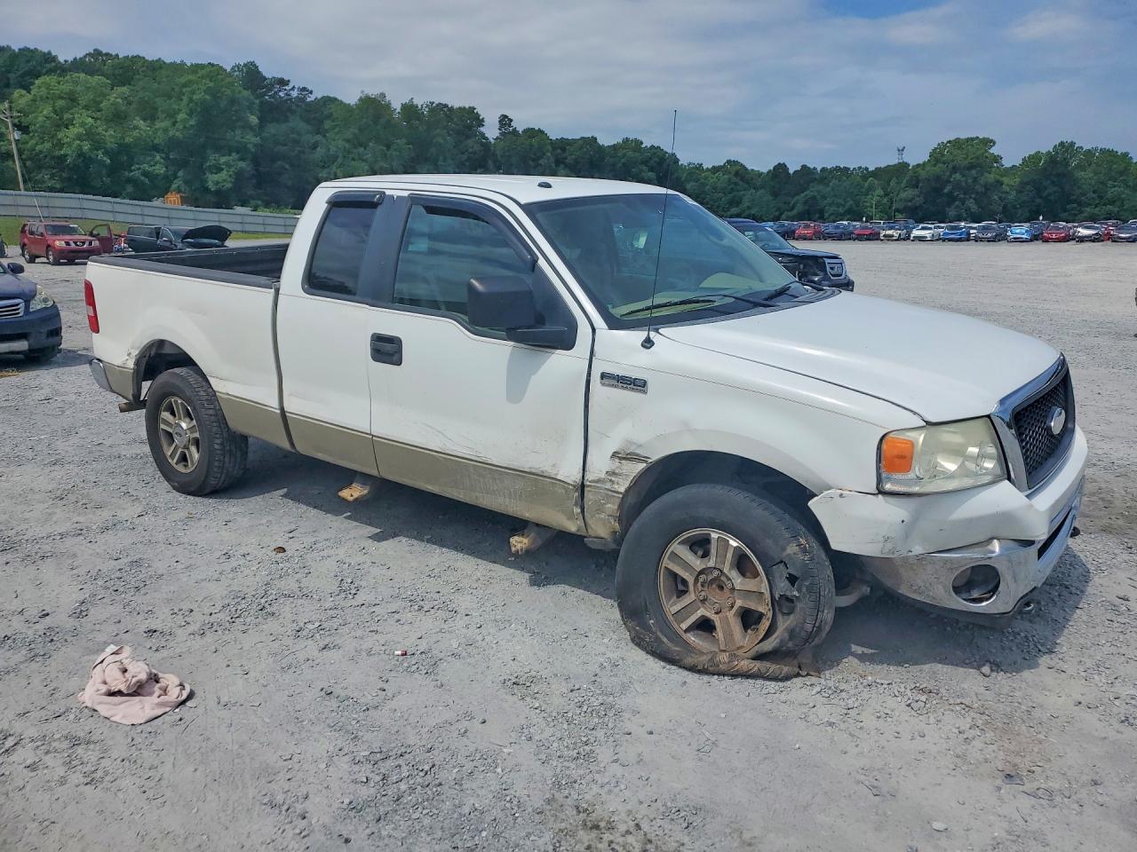 2007 Ford F150 White vin: 1FTPX14V47NA41542