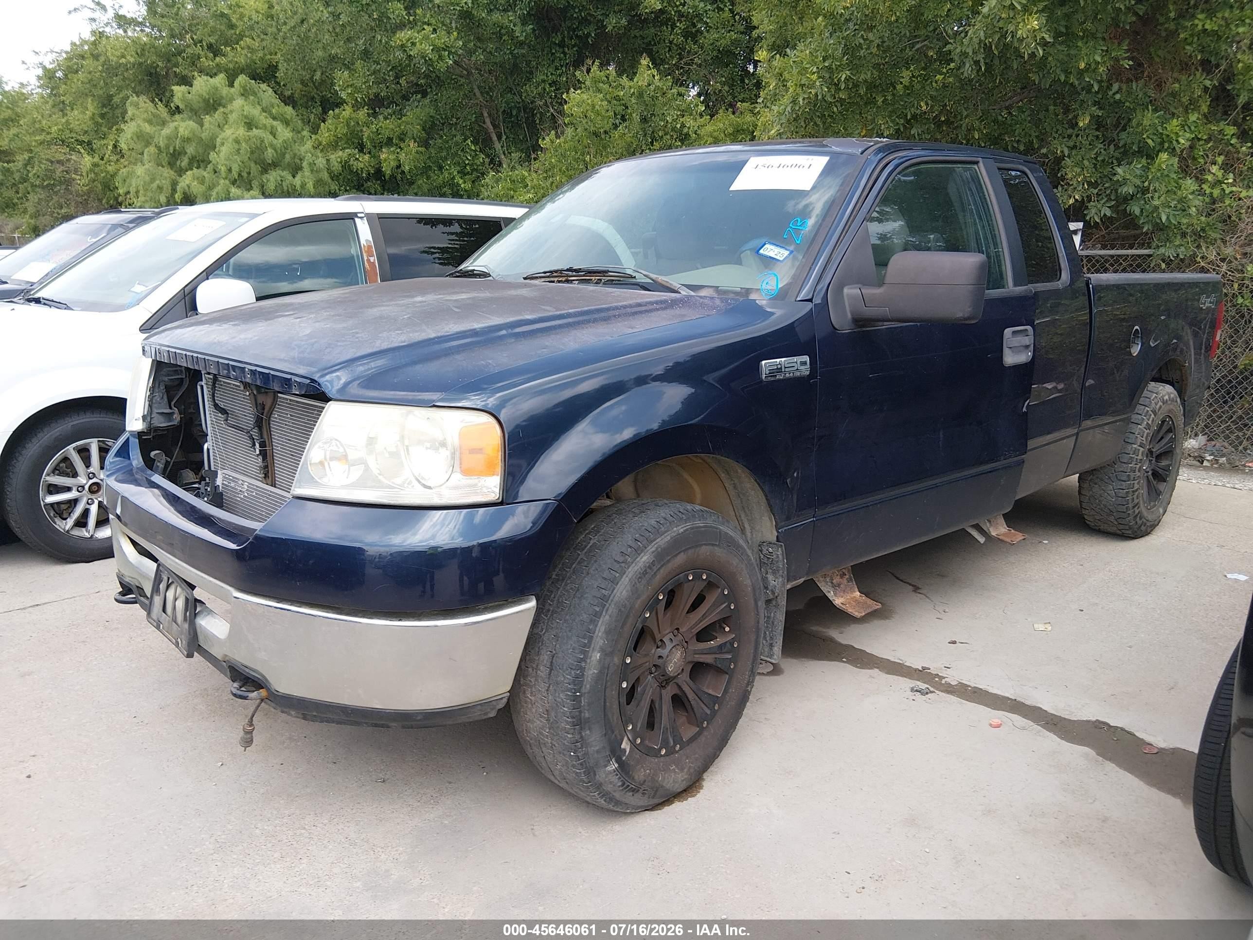 2006 Ford F-150 Fx4/lariat/xl/xlt Blue vin: 1FTPX14V56KD15511
