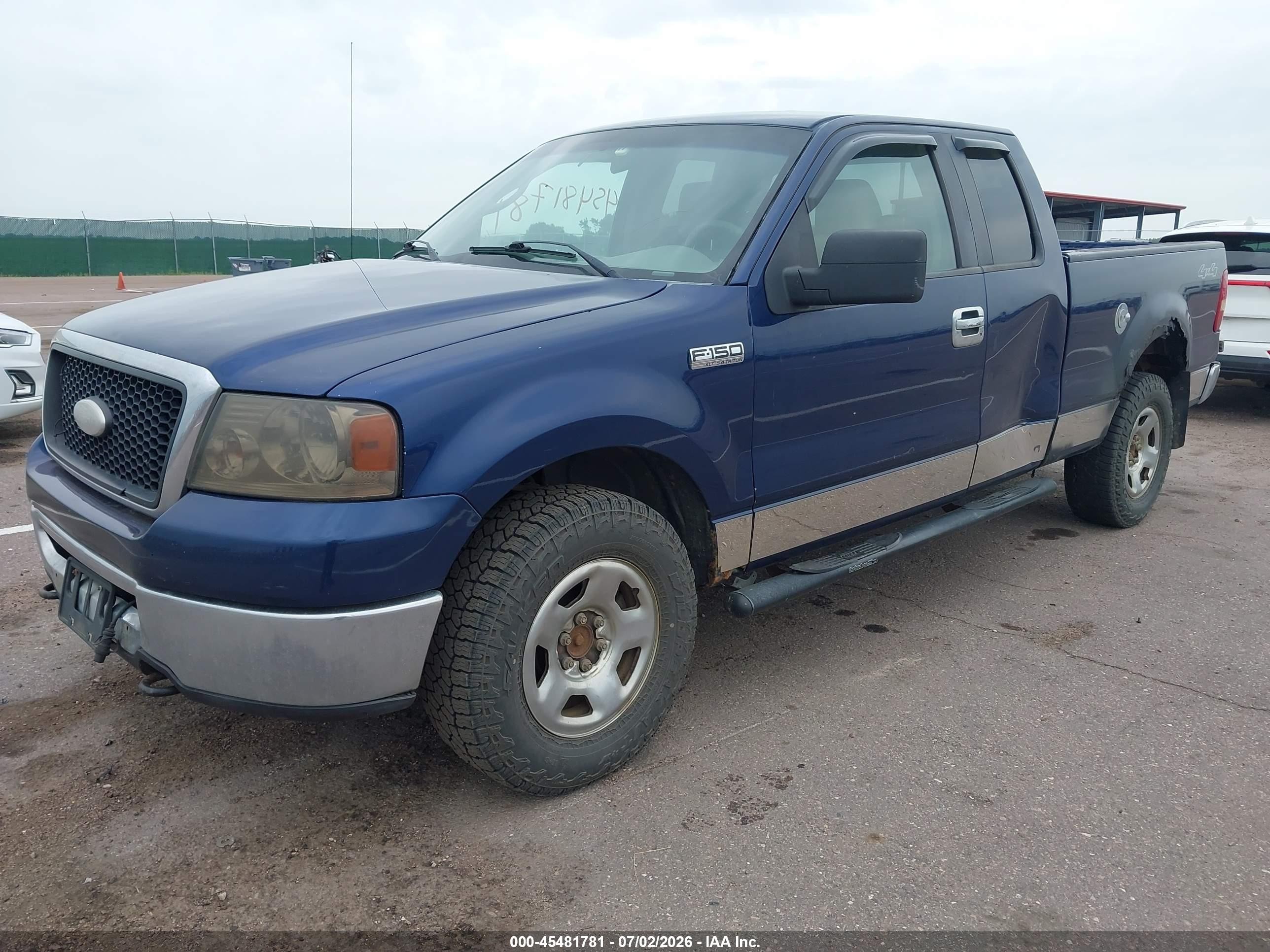 2007 Ford F-150 Fx4/lariat/xl/xlt Blue vin: 1FTPX14V57FB27999