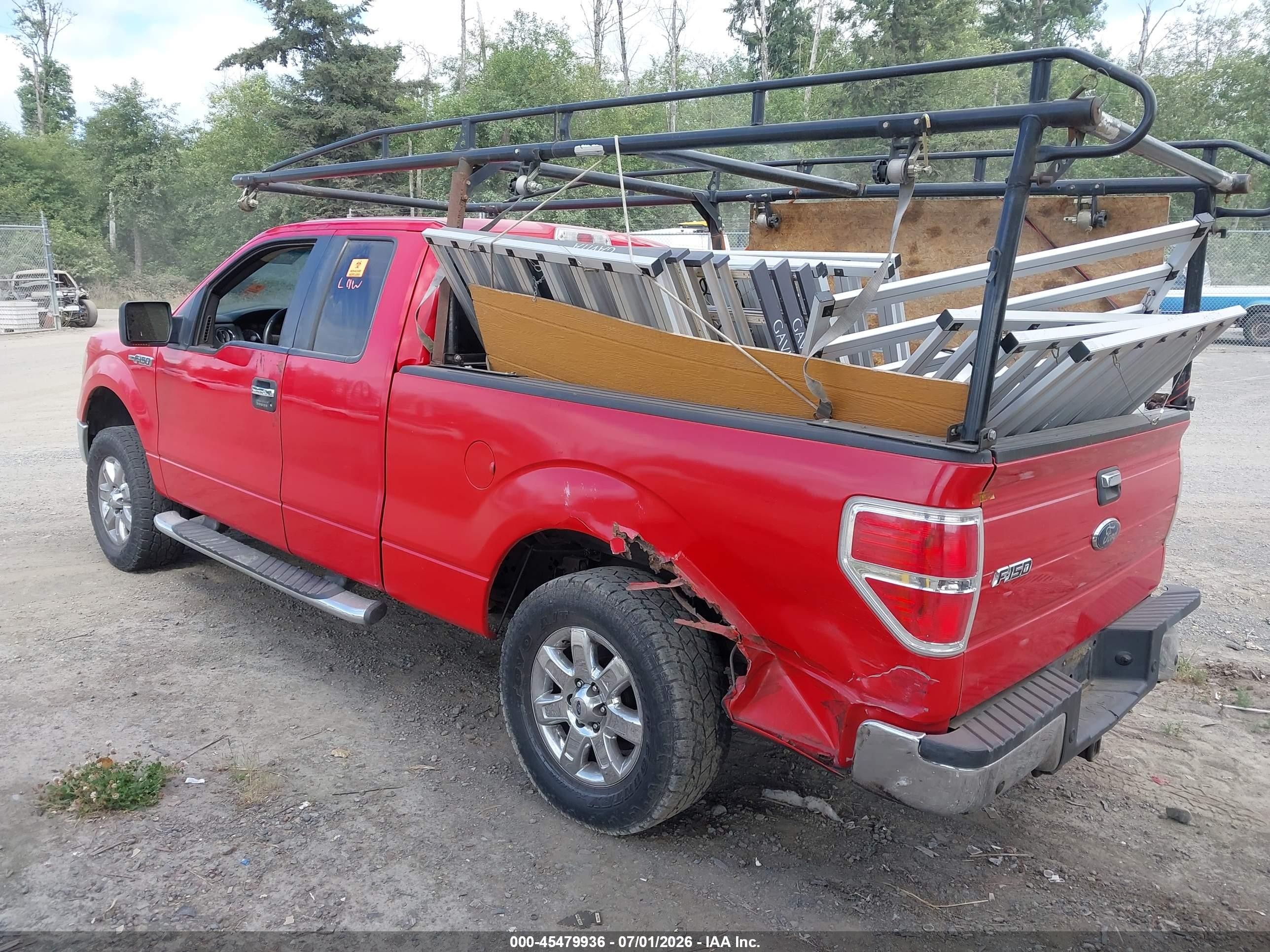 2009 Ford F-150 Fx4/lariat/xl/xlt Red vin: 1FTPX14V59FA30434