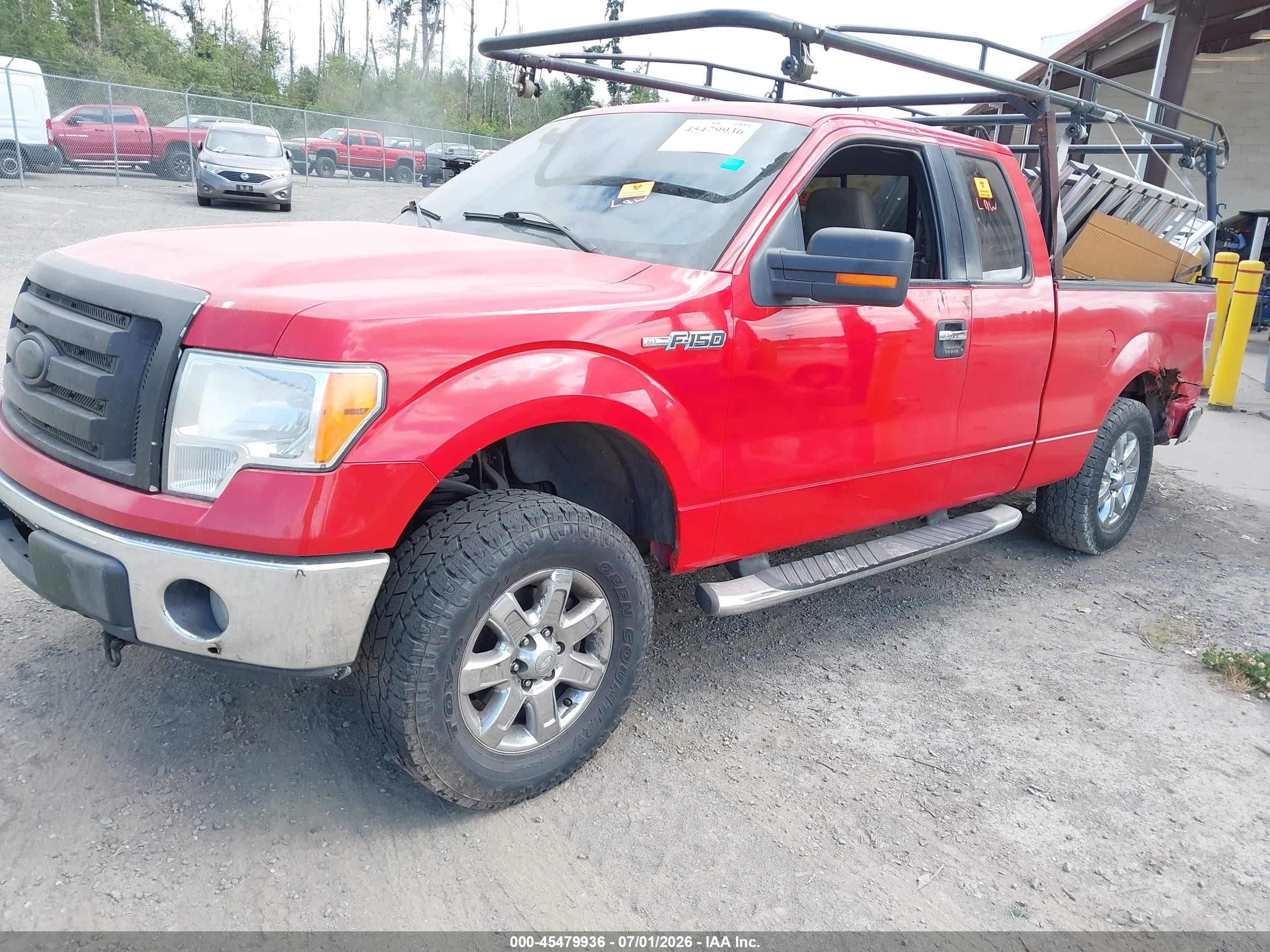 2009 Ford F-150 Fx4/lariat/xl/xlt Red vin: 1FTPX14V59FA30434