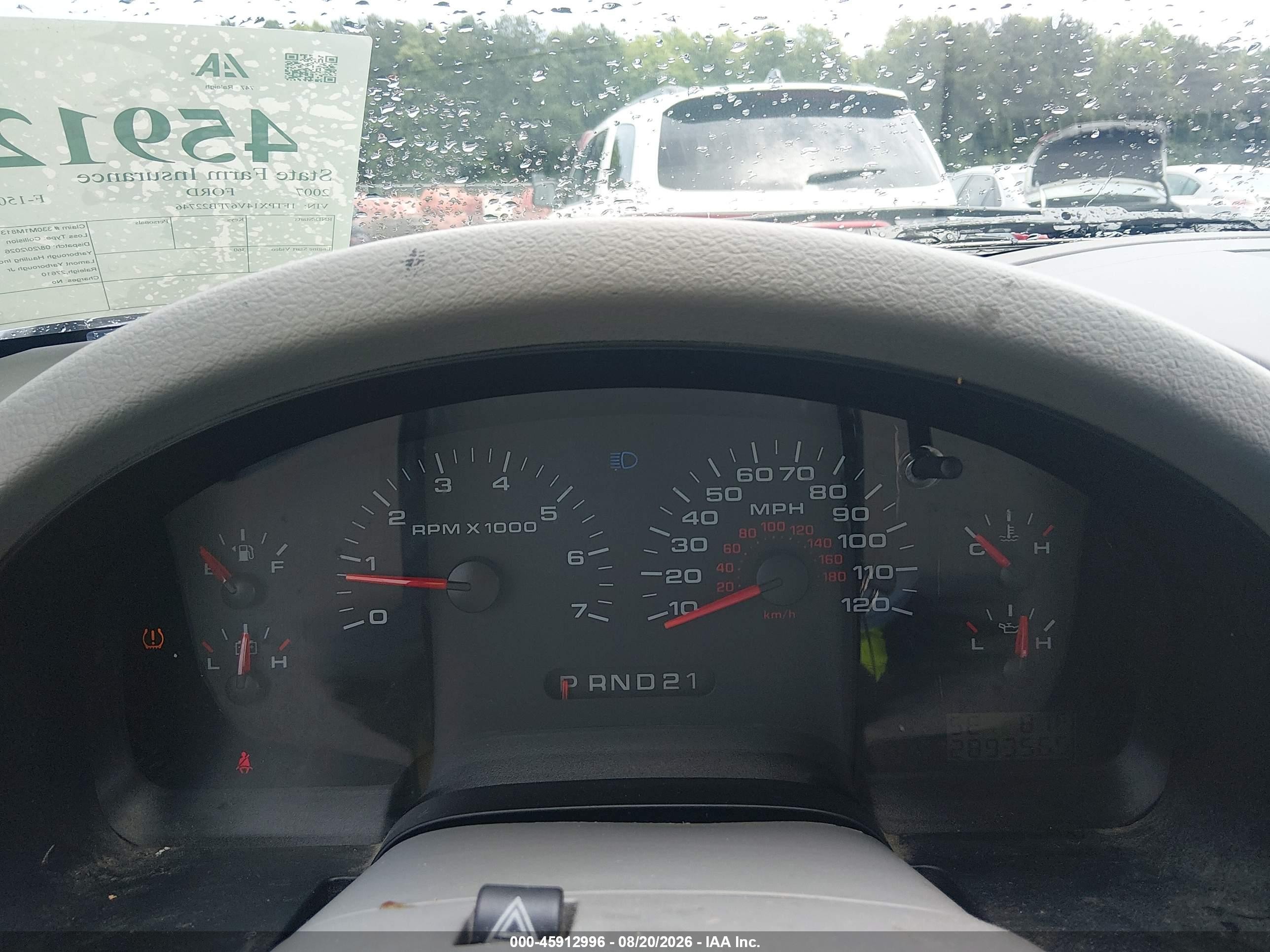 2007 Ford F-150 Fx4/lariat/xl/xlt Blue vin: 1FTPX14V67FB22746