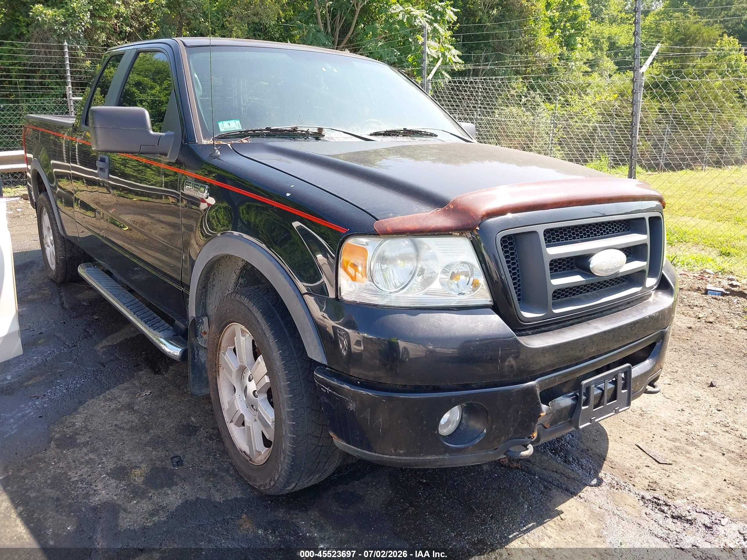2007 Ford F-150 Fx4/lariat/xl/xlt Black vin: 1FTPX14V67FB77181
