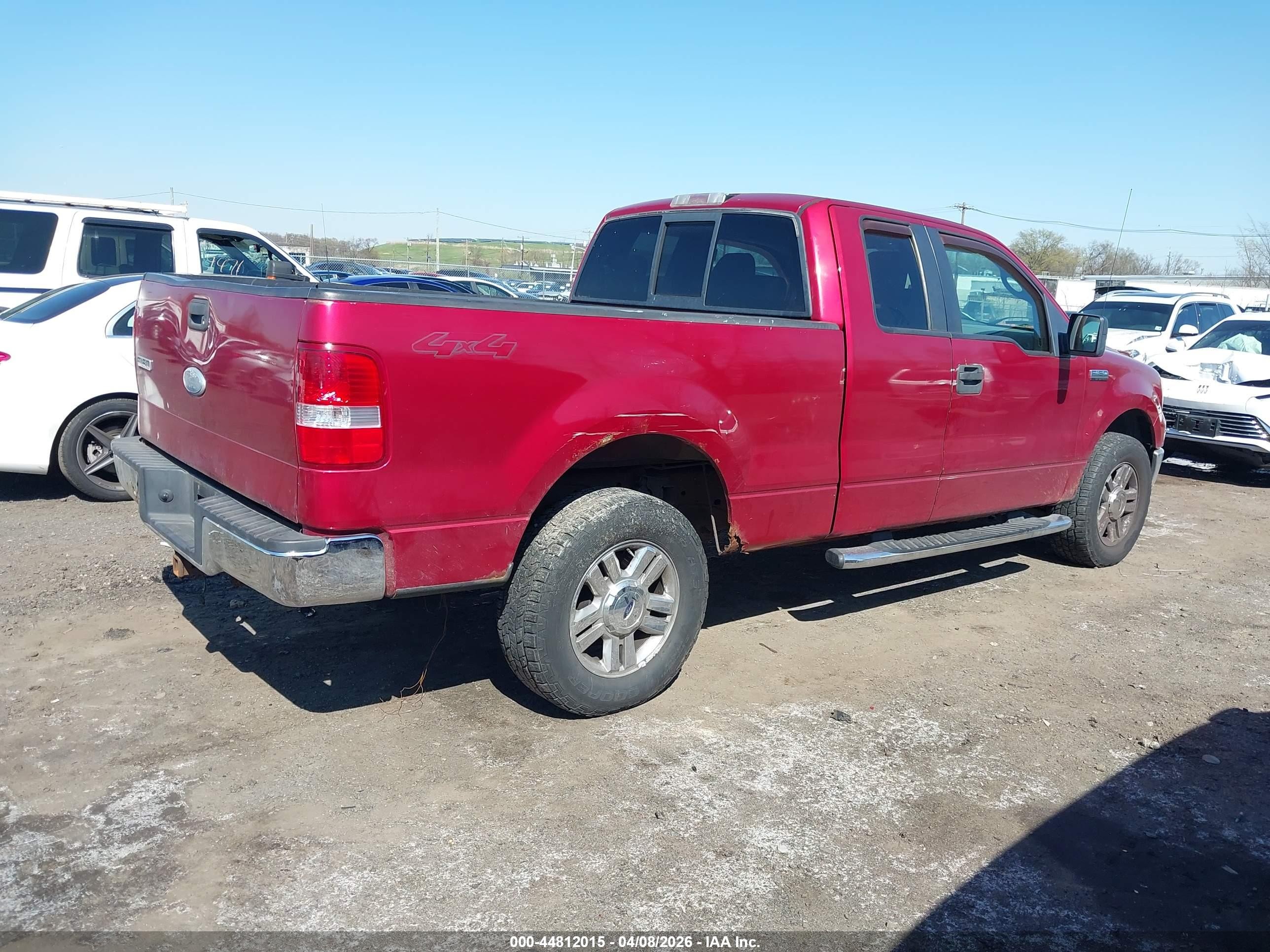2008 Ford F-150 Fx4/lariat/xl/xlt Red vin: 1FTPX14V68FB63007