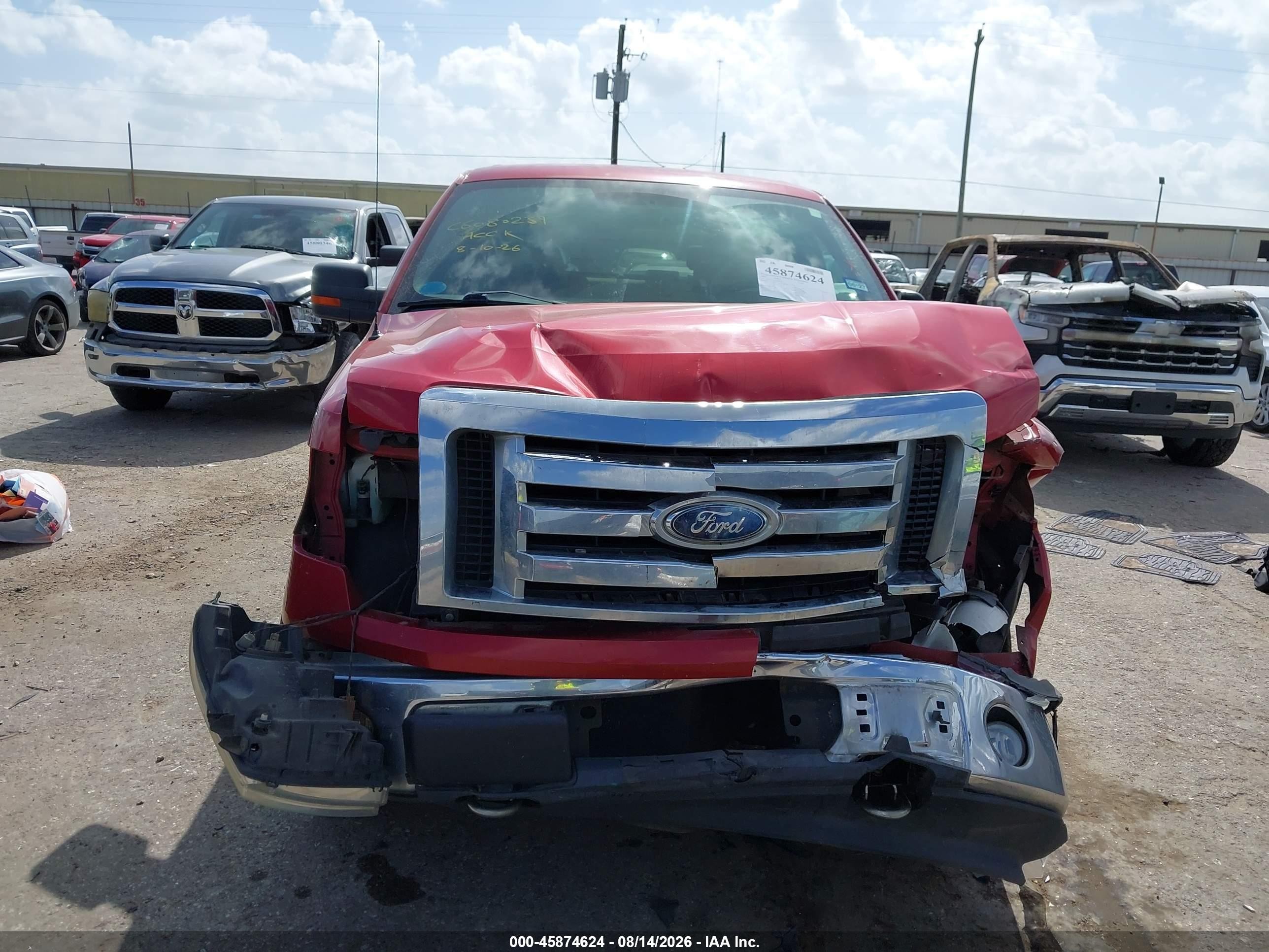 2009 Ford F-150 Fx4/lariat/xl/xlt Red vin: 1FTPX14V69FB28646