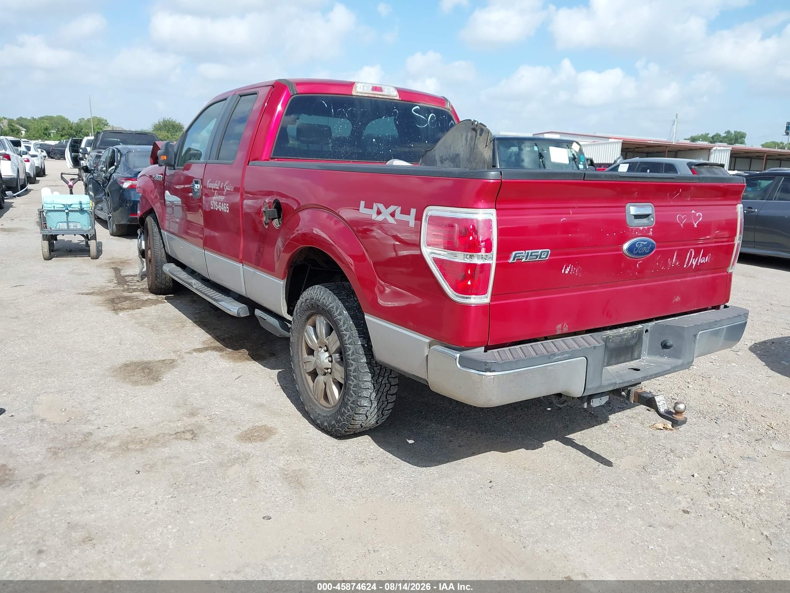2009 Ford F-150 Fx4/lariat/xl/xlt Red vin: 1FTPX14V69FB28646