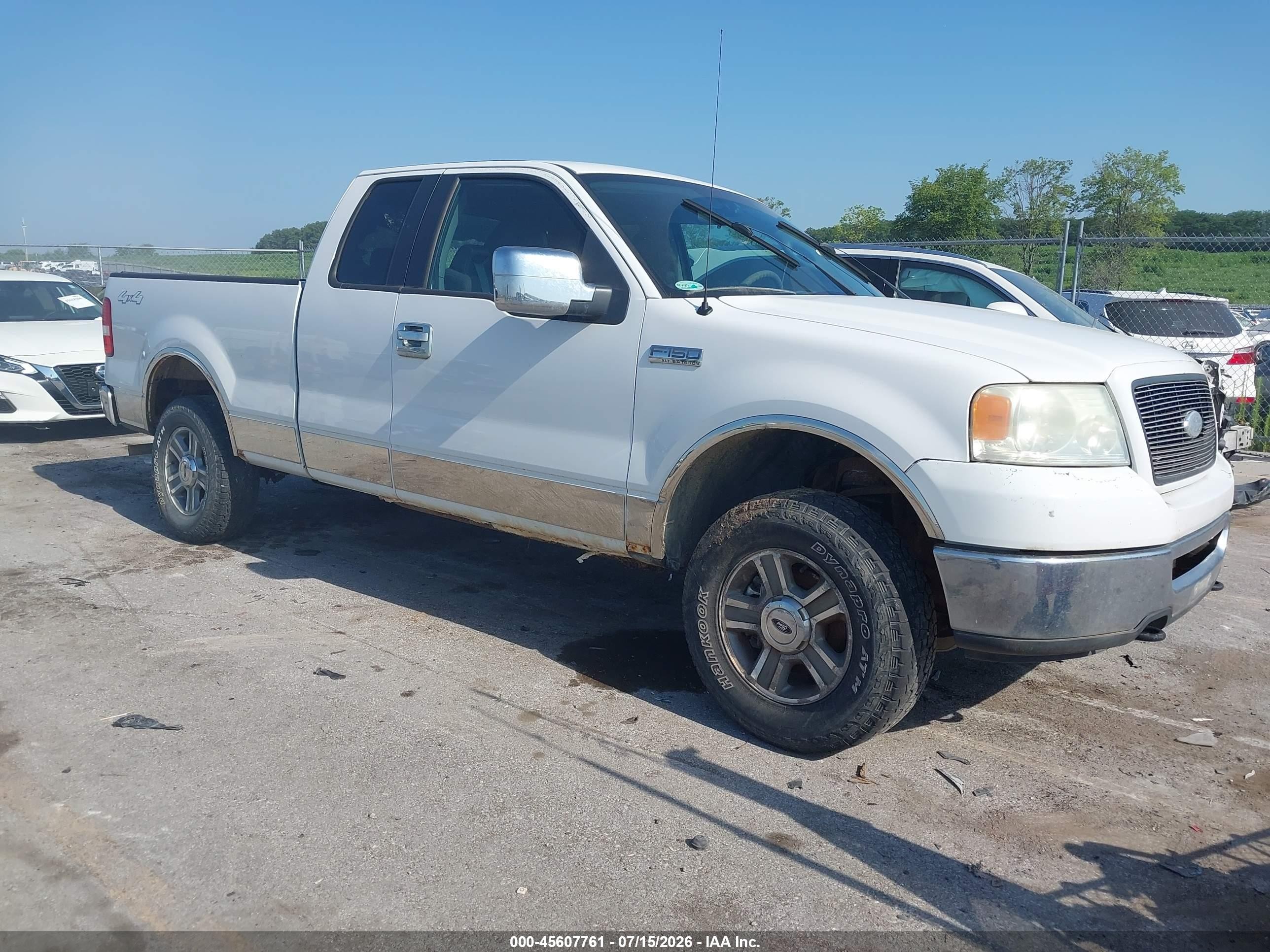 2006 Ford F-150   White vin: 1FTPX14V76NB73435