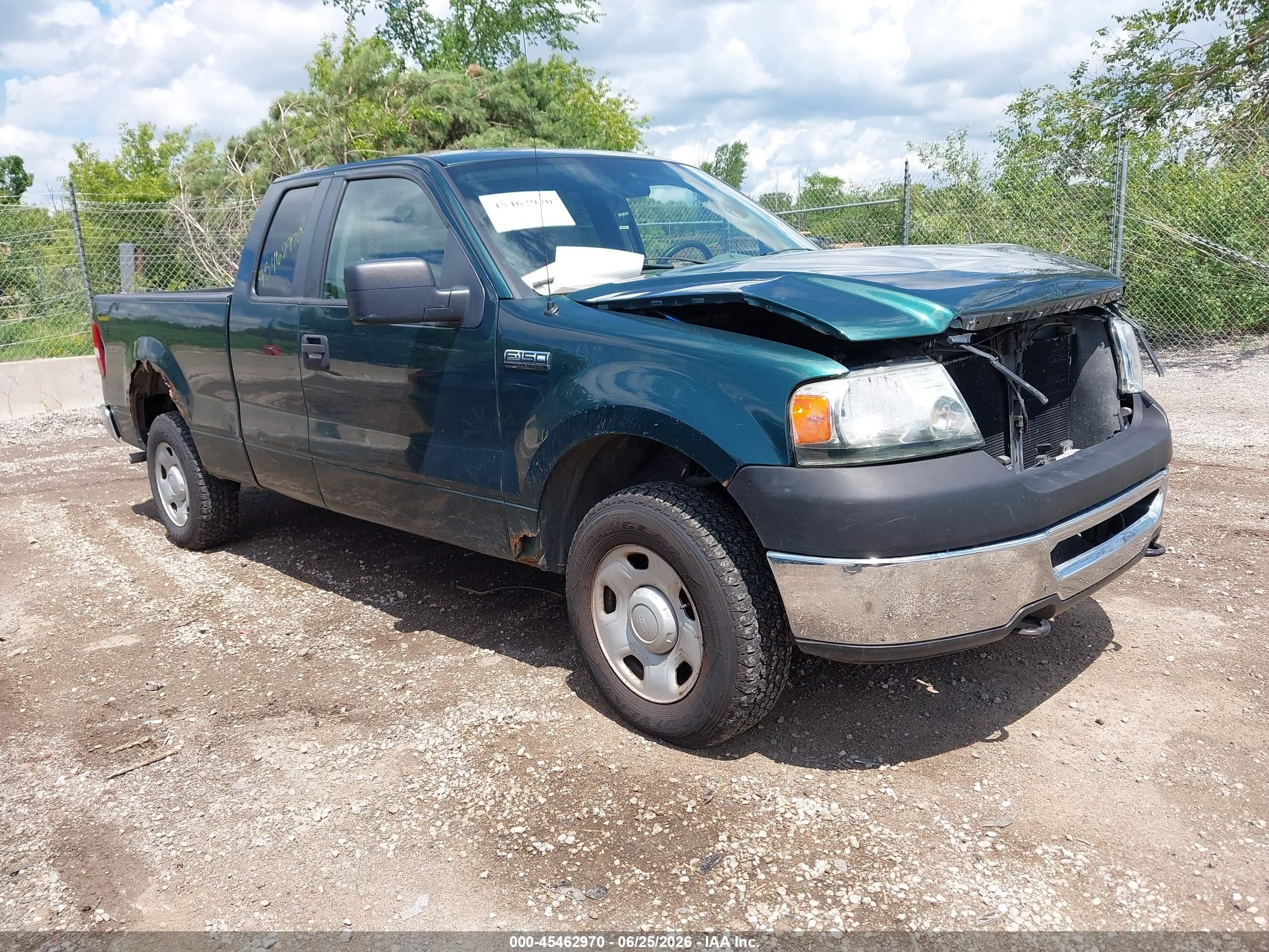 2007 Ford F-150 Fx4/lariat/xl/xlt Green vin: 1FTPX14V77FB64150