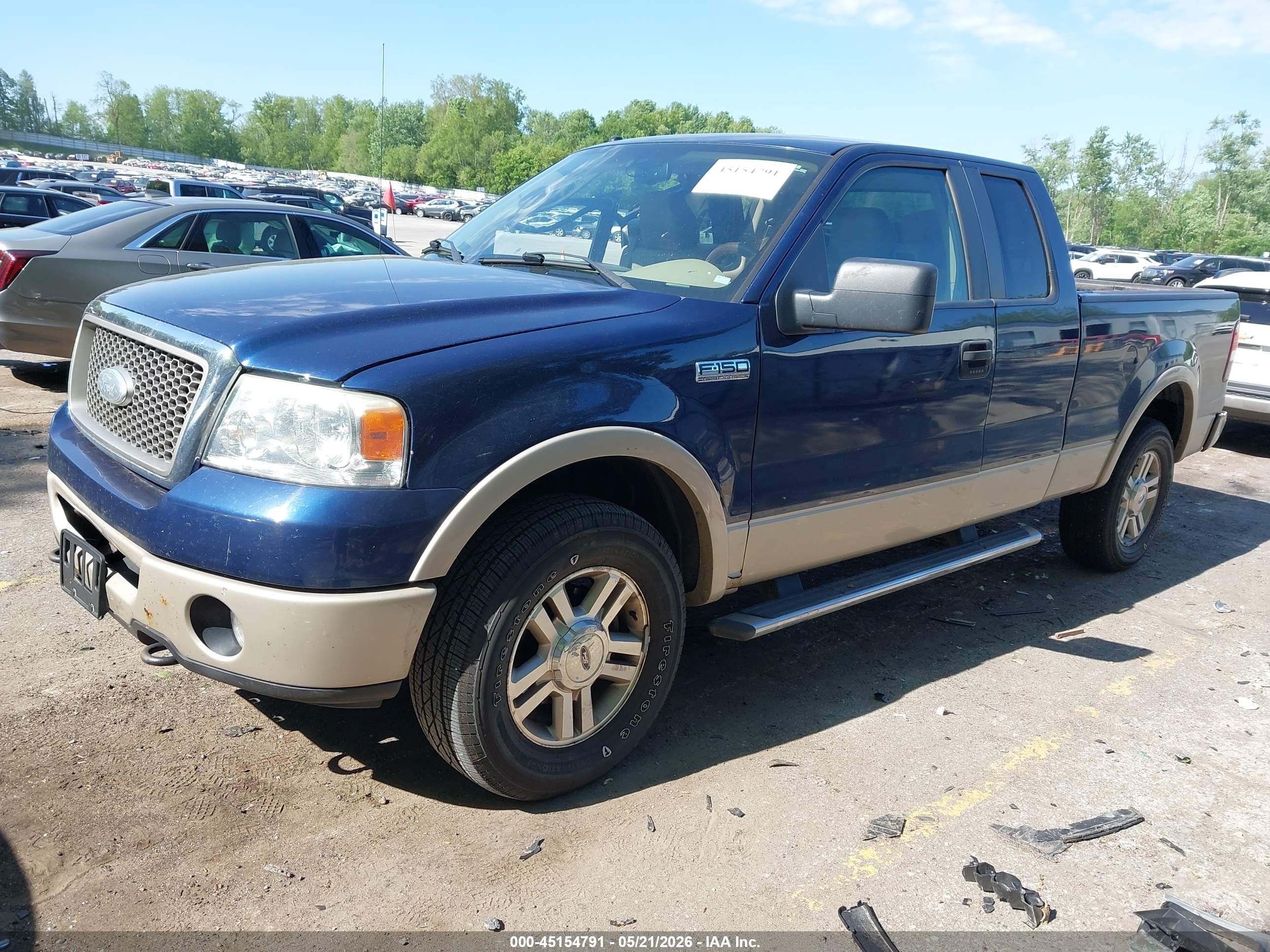 2008 Ford F-150 Fx4/lariat/xl/xlt Blue vin: 1FTPX14V78FB85811