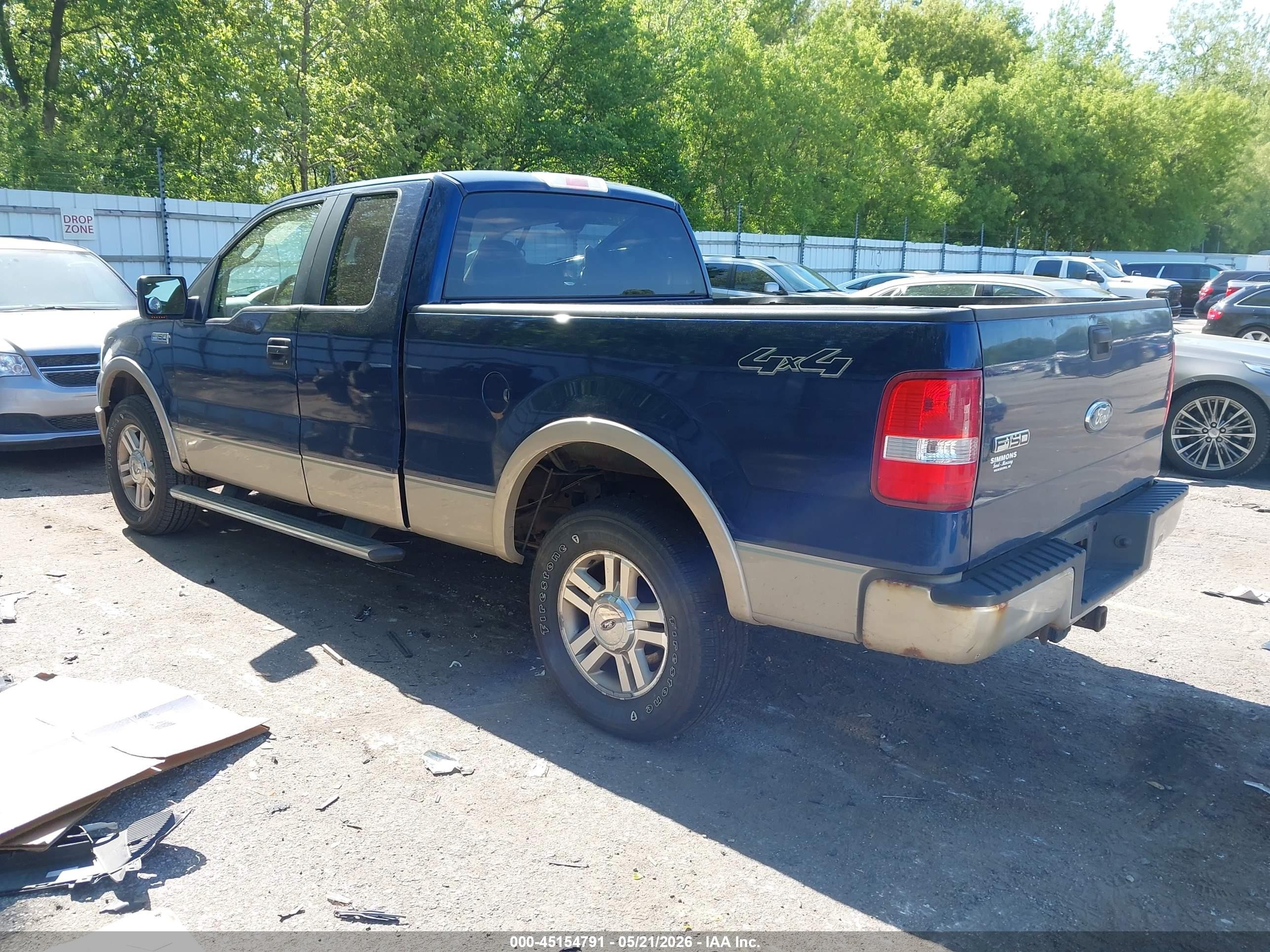 2008 Ford F-150 Fx4/lariat/xl/xlt Blue vin: 1FTPX14V78FB85811