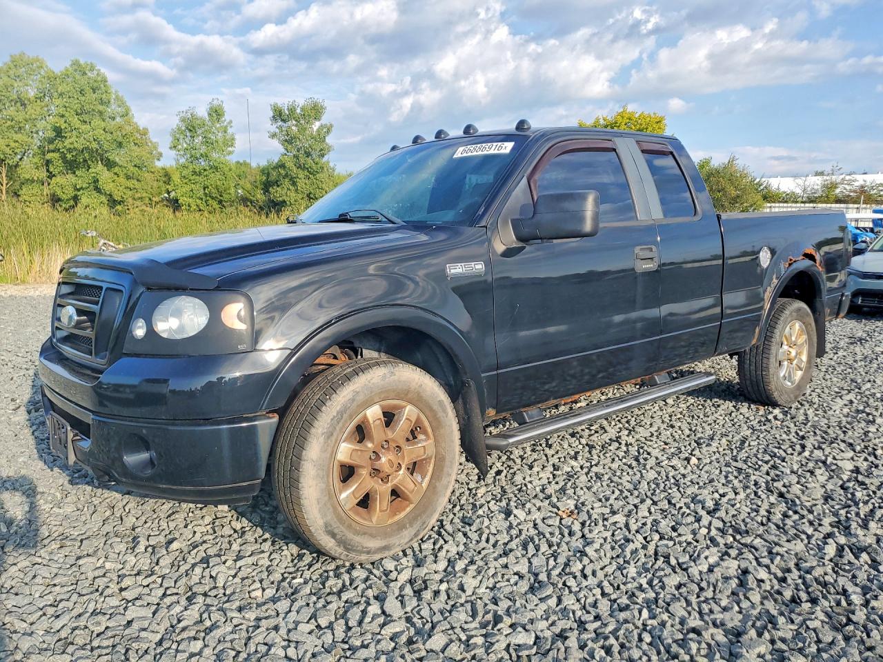 2007 Ford F150 Black vin: 1FTPX14V87FA31512